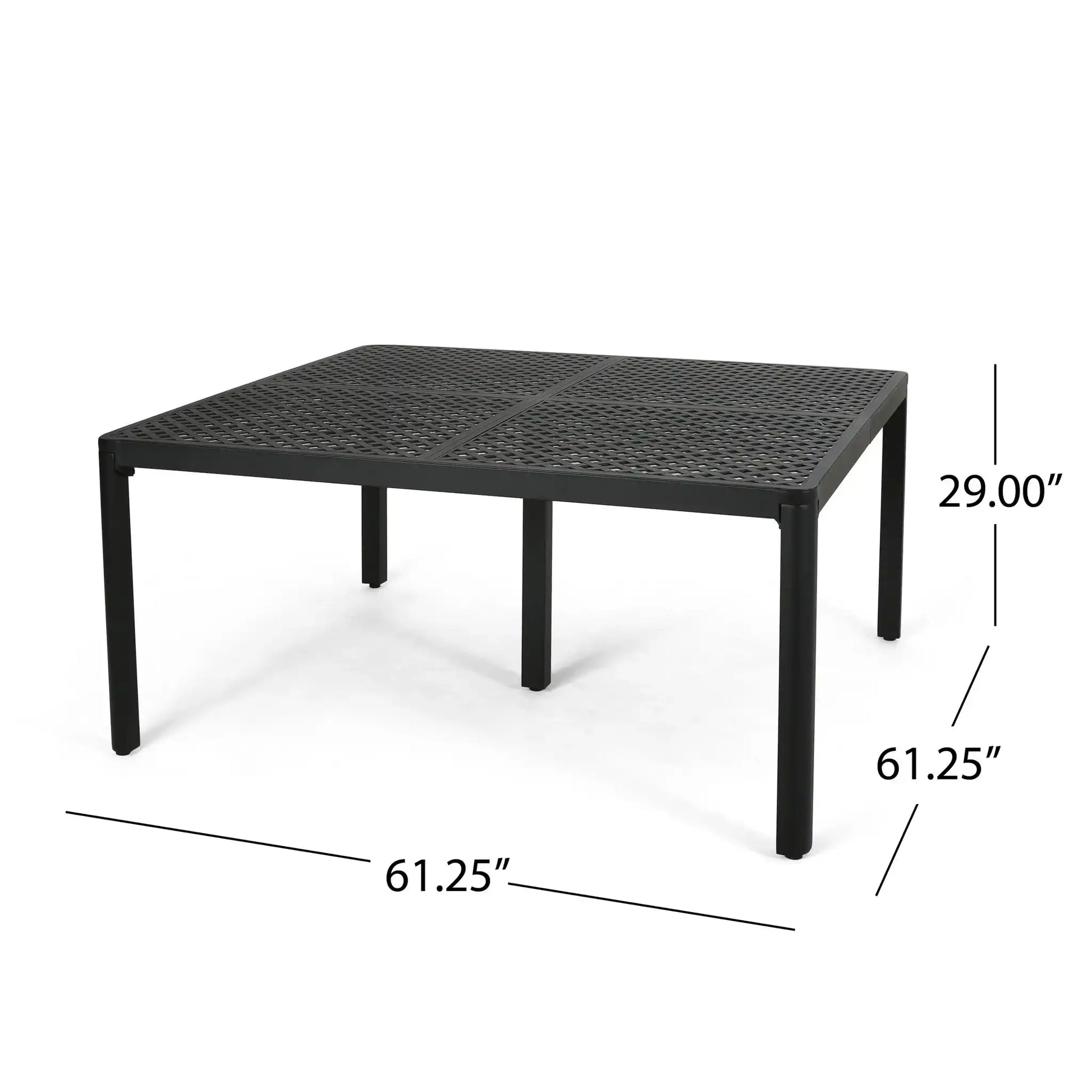 Outdoor Modern Aluminum Dining Table With Woven Accents - Best Buy Furniture