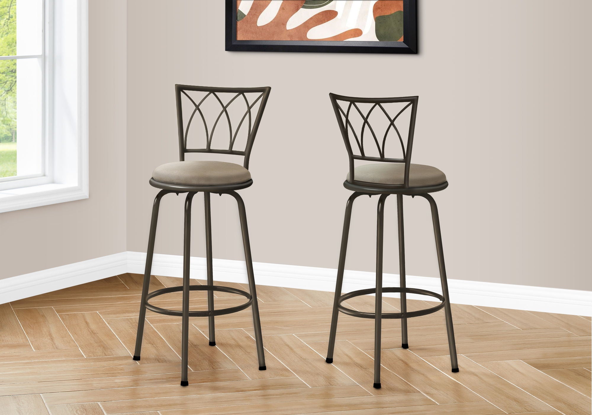 Swivel Bar Stool With Bar Height (Set of 2) - Espresso - Best Buy Furniture