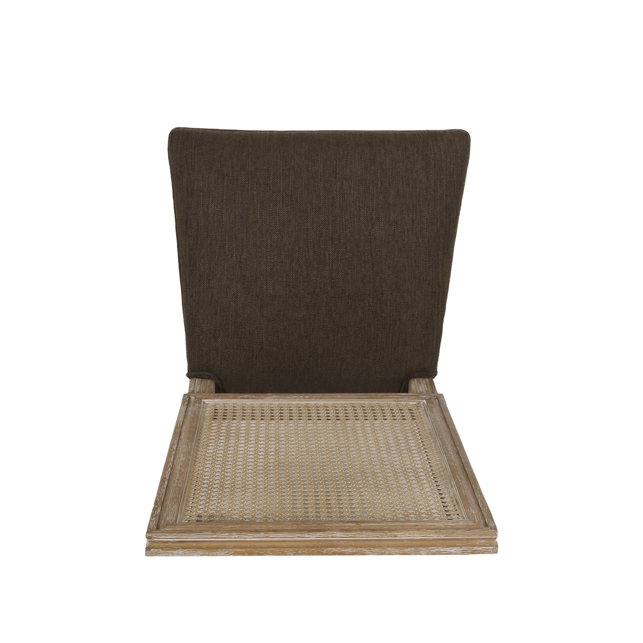 French Country Dining Chair With Rectangular Cane Backrest And Smooth Upholstered Seating - Best Buy Furniture