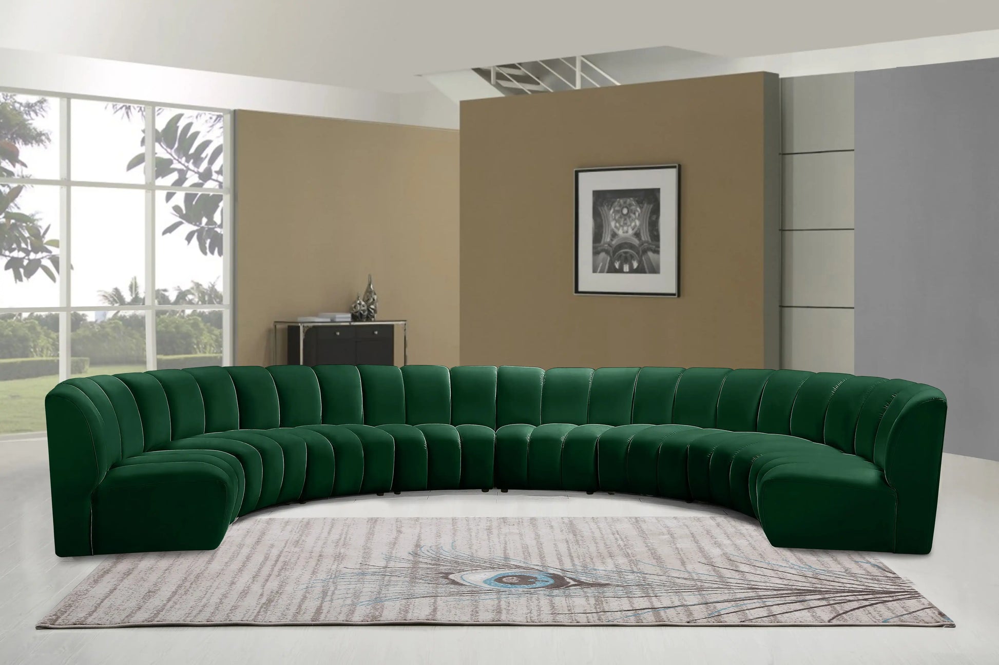 Infinity - 8 Piece Velvet Modular Sectional - Best Buy Furniture