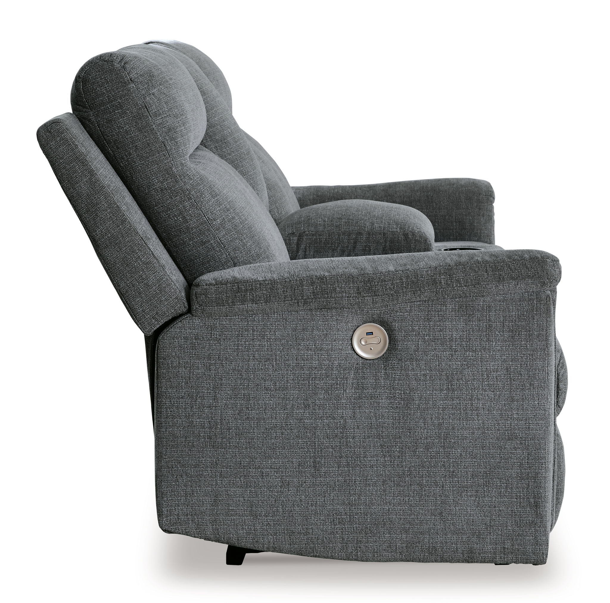 Barnsana - Dbl Power Reclining Loveseat With Console - Best Buy Furniture