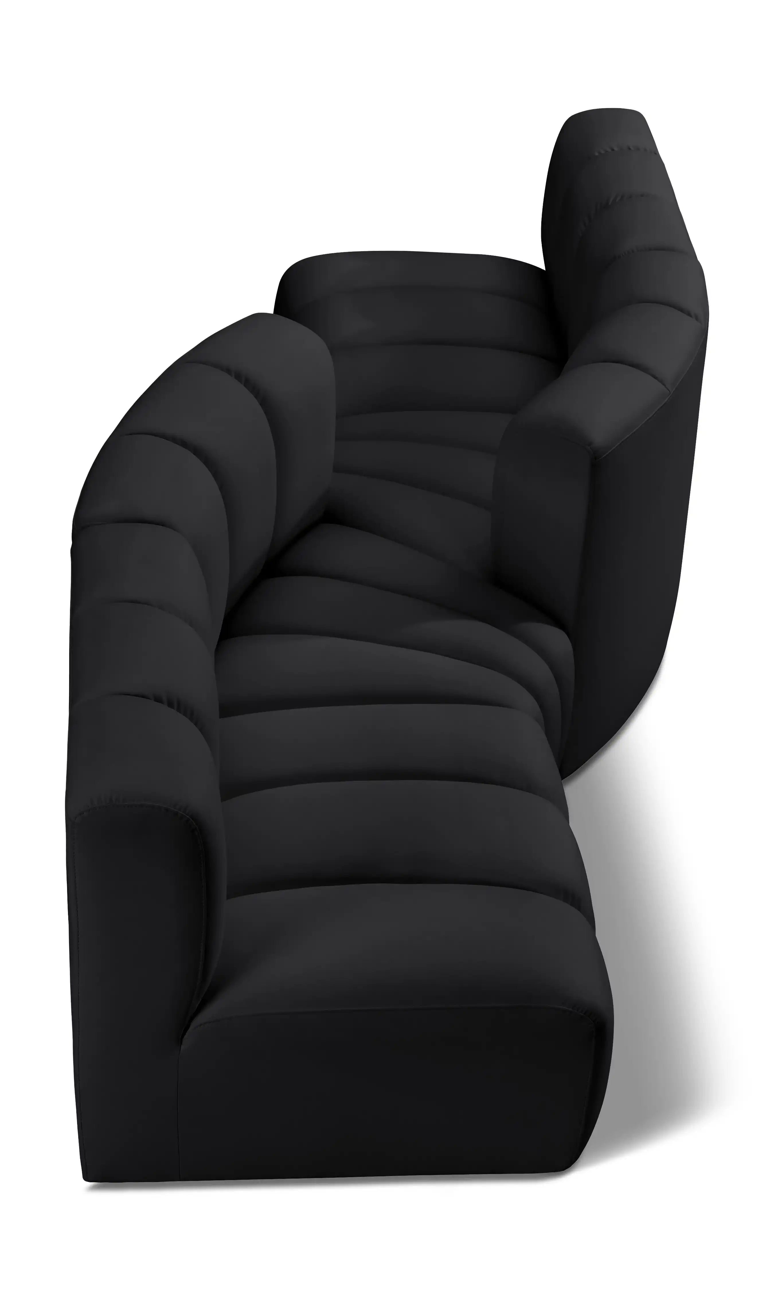 Arc - Faux Leather 4 Piece Sofa - Best Buy Furniture