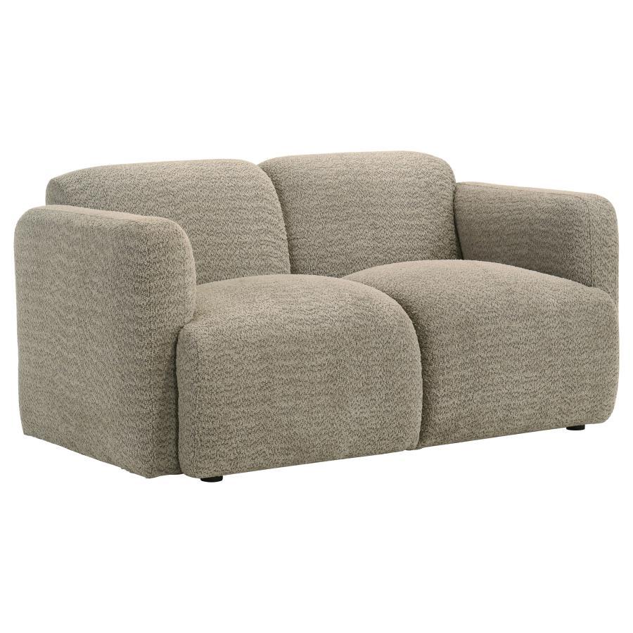 Dorset - Fabric Upholstered Round Track Arm Loveseat - Best Buy Furniture