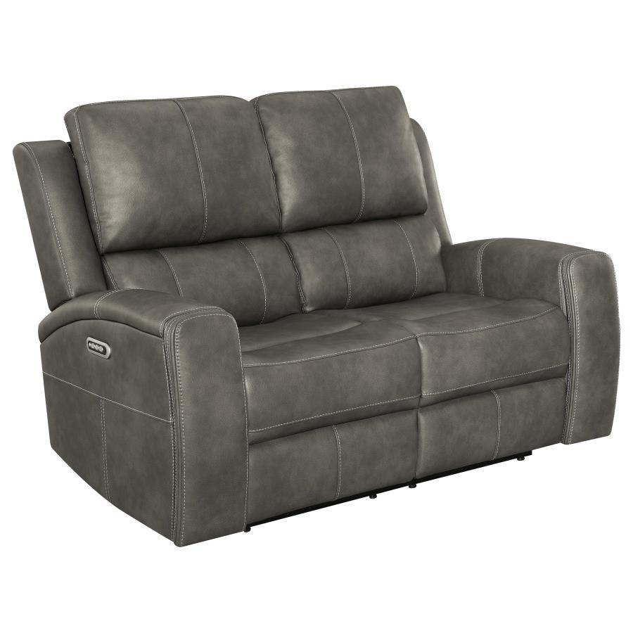 Brickston - Triple Power Reclining Loveseat - Best Buy Furniture