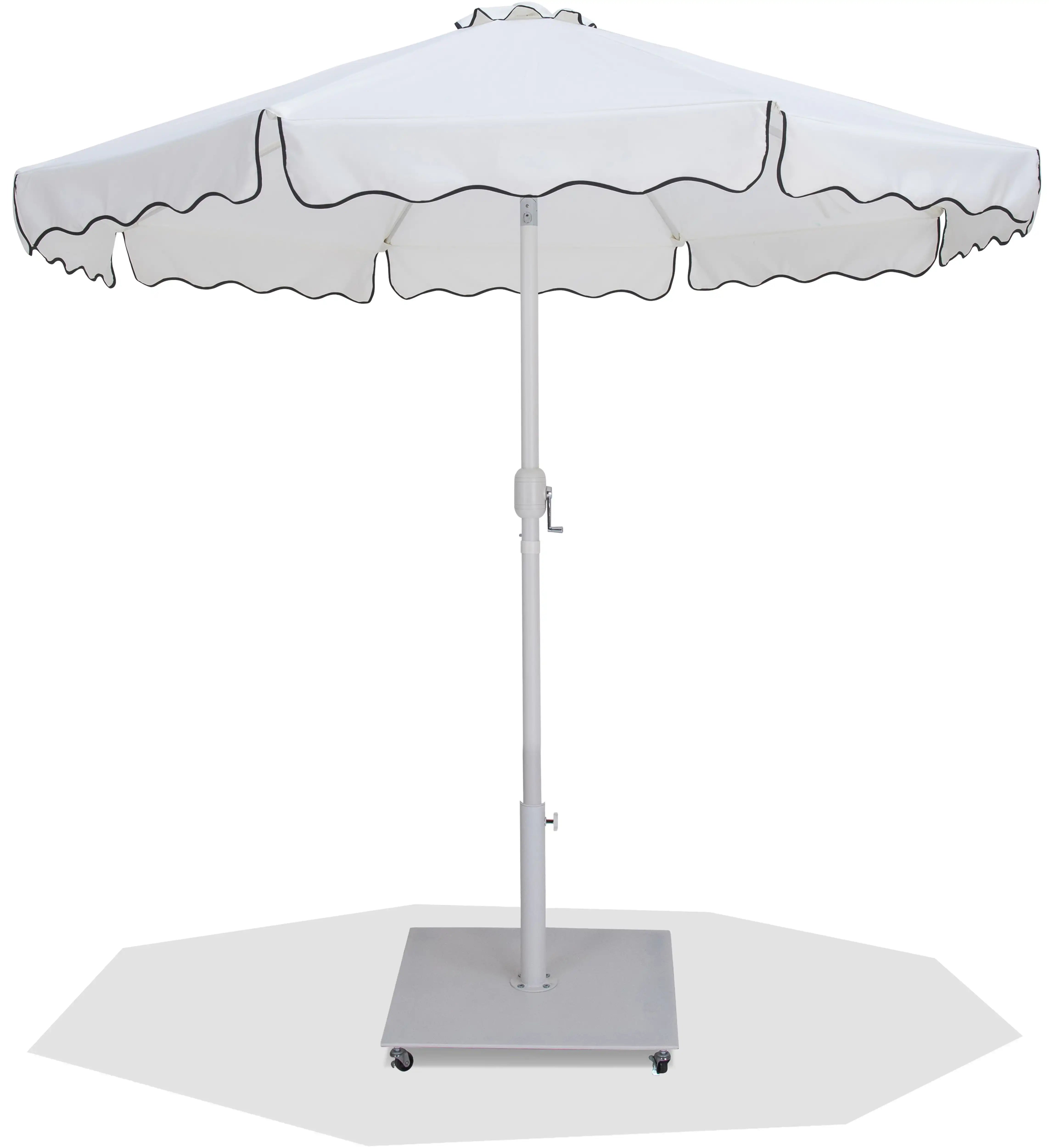 Amalfi - Aluminum Patio Umbrella - White Base / White Pole - Best Buy Furniture