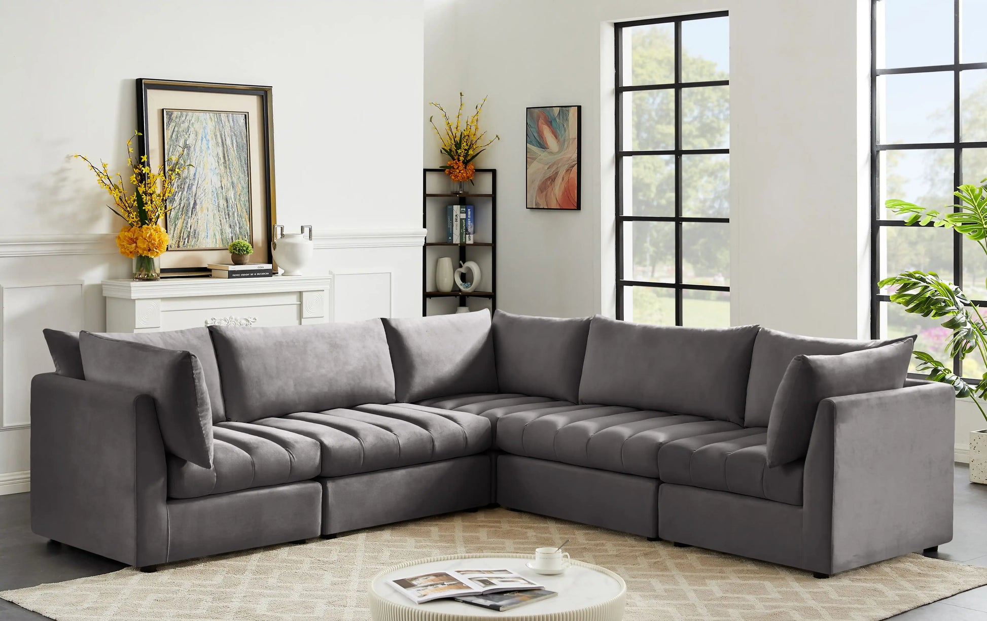 Jacob - Modular Corner Sectional 5 Piece - Best Buy Furniture