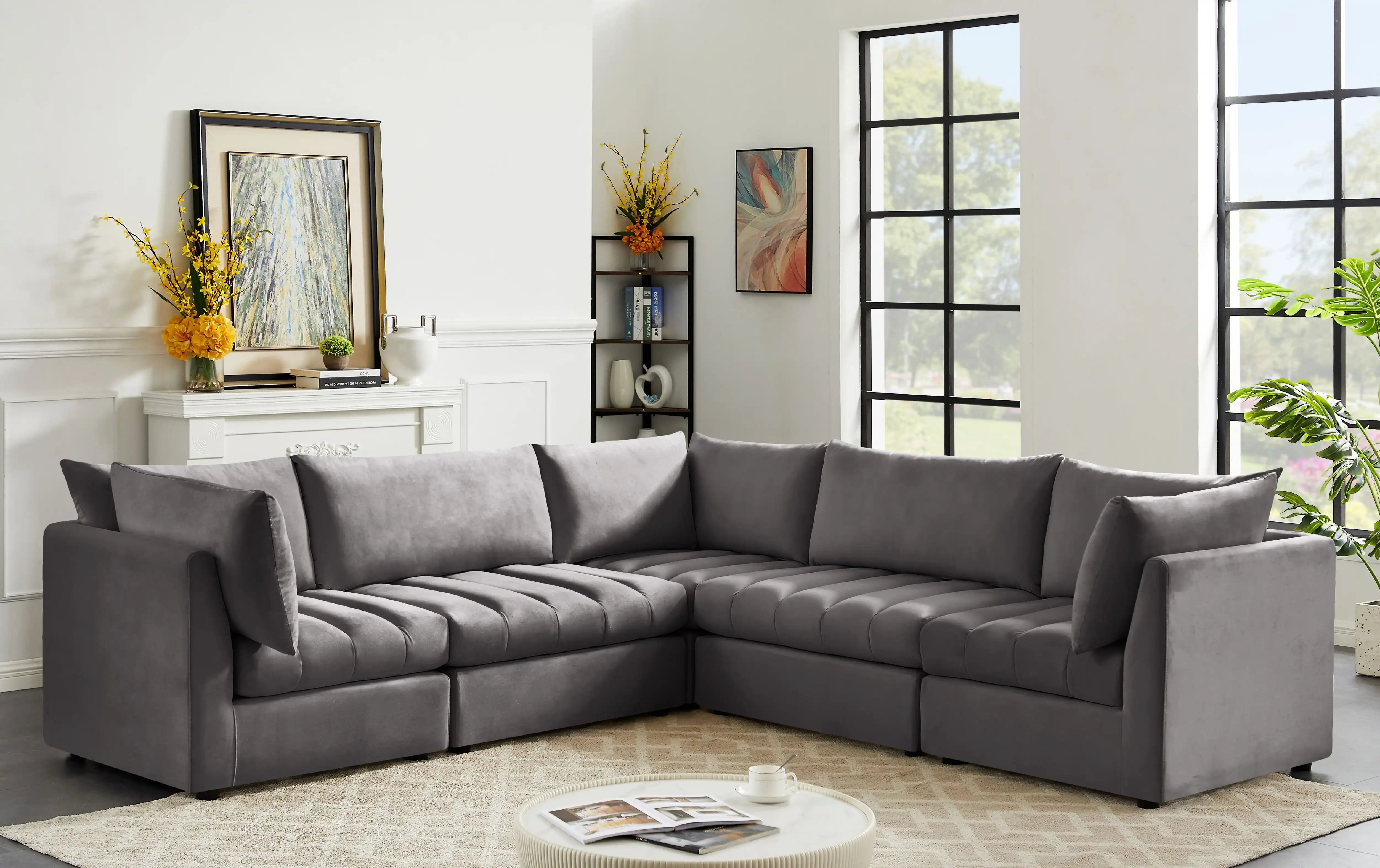 Jacob - Modular Corner Sectional 5 Piece - Best Buy Furniture