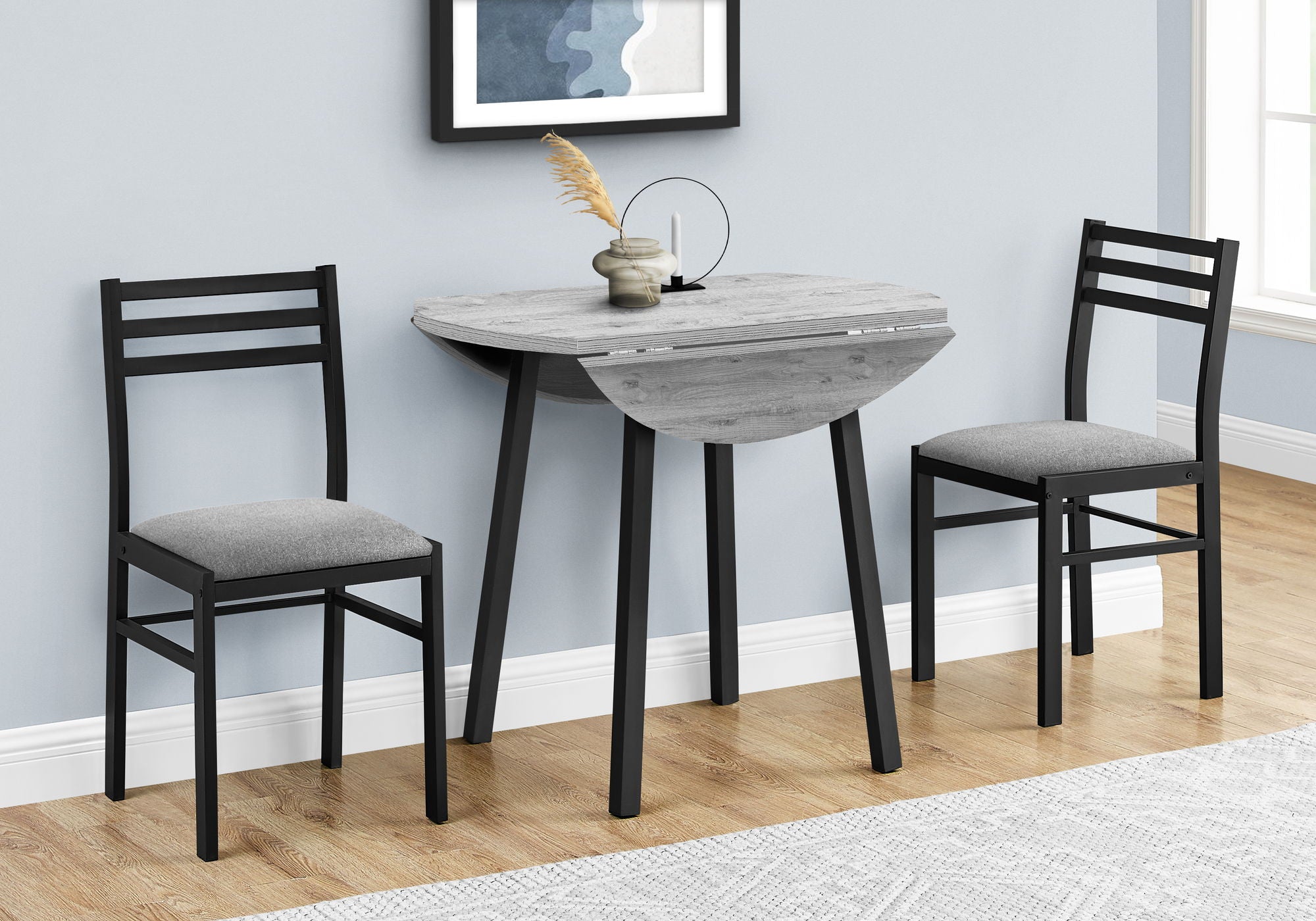 3 Pieces Dining Table Set, Small, Drop Leaf, Contemporary & Modern - Best Buy Furniture