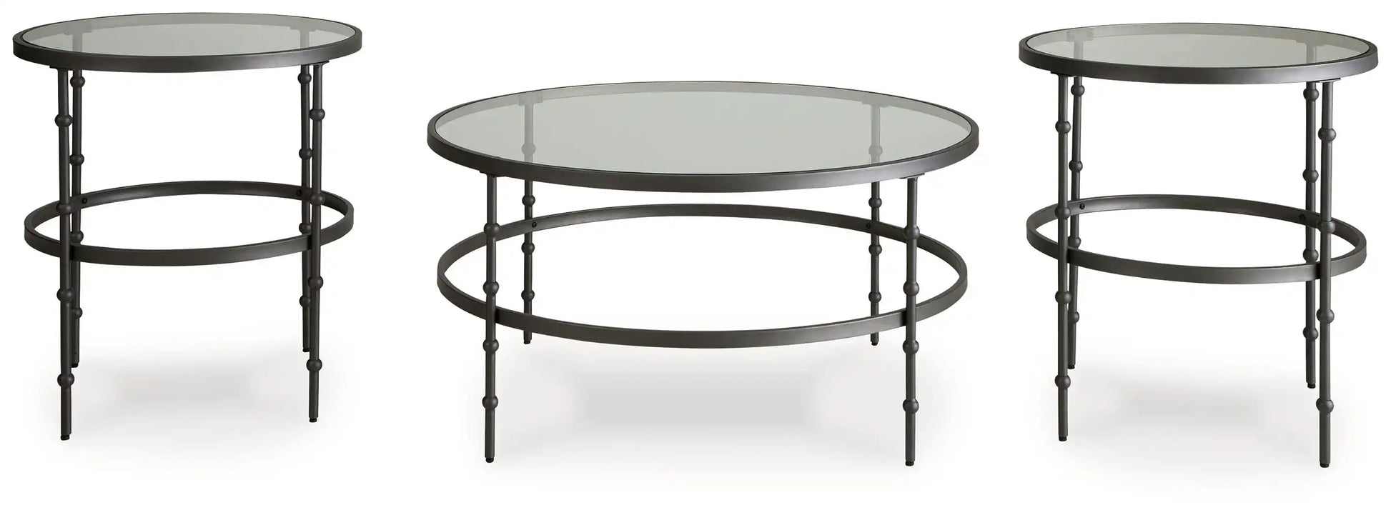 Kellyco - Occasional Table Set (Set of 3) - Gunmetal - Best Buy Furniture