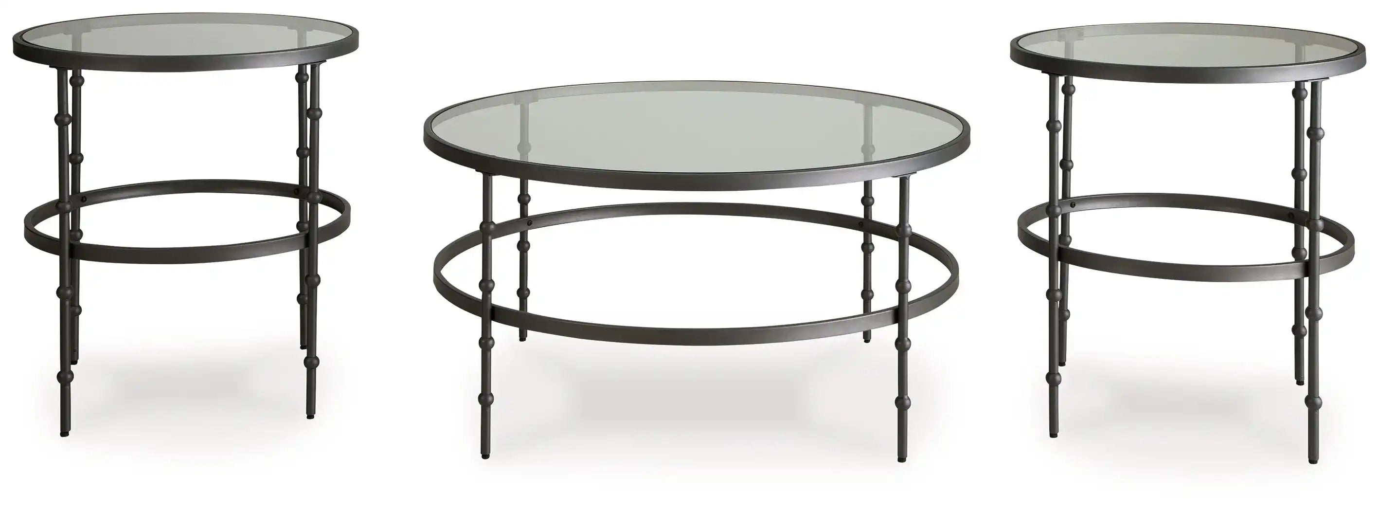 Kellyco - Occasional Table Set (Set of 3) - Gunmetal - Best Buy Furniture