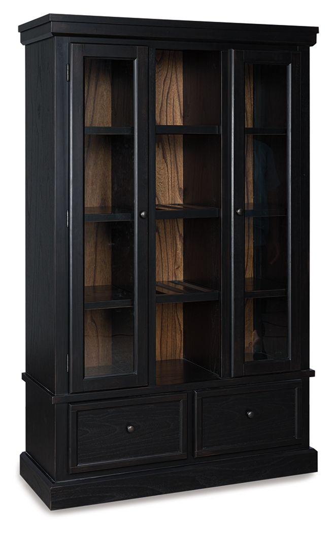 Greddinton - Curio - Black / Brown - Best Buy Furniture