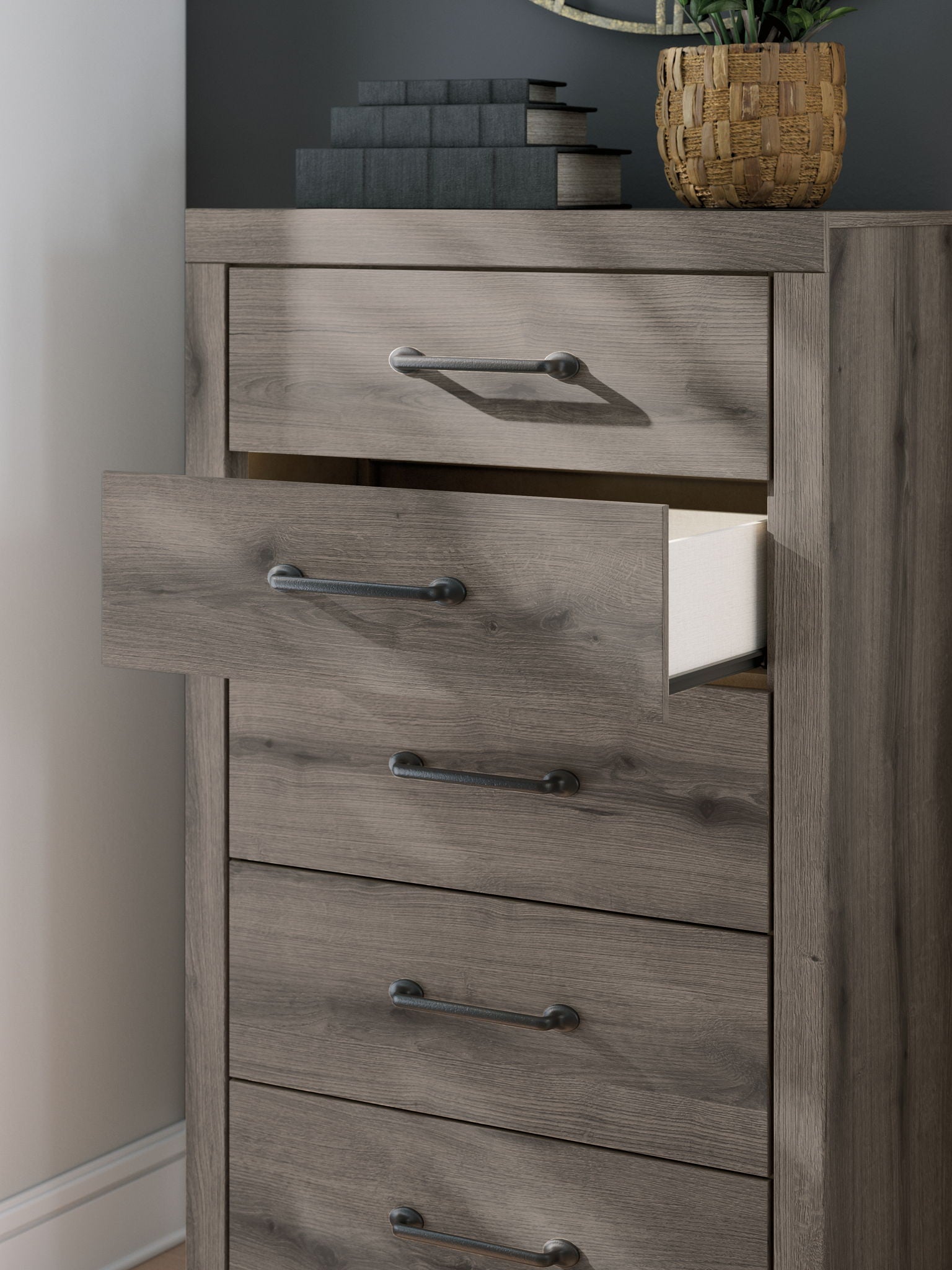 Graystorm - Five Drawer Chest - Brown Gray - Best Buy Furniture