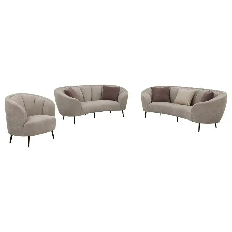 Ellorie - Upholstered Curved Sofa Set - Best Buy Furniture