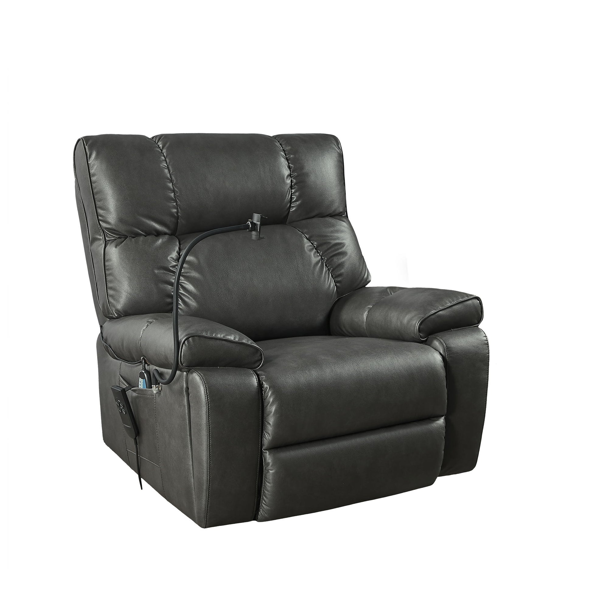 Recliner Chair With Phone Holder, Electric Power Lift Recliner Chair With 2 Motors Massage And Heat For Elderly, 3 Positions, 2 Side Pockets, Cup Holders - Best Buy Furniture