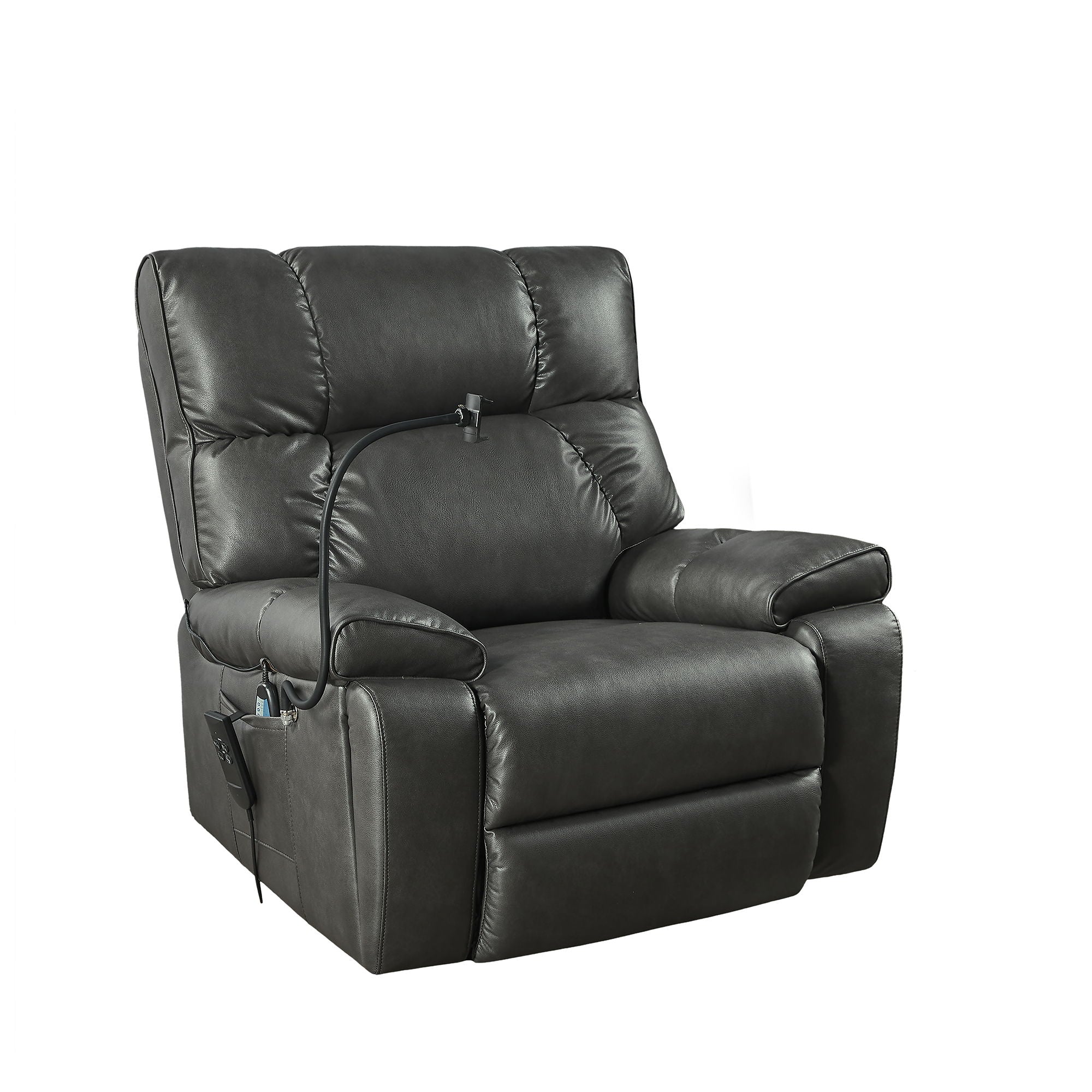 Recliner Chair With Phone Holder, Electric Power Lift Recliner Chair With 2 Motors Massage And Heat For Elderly, 3 Positions, 2 Side Pockets, Cup Holders - Best Buy Furniture