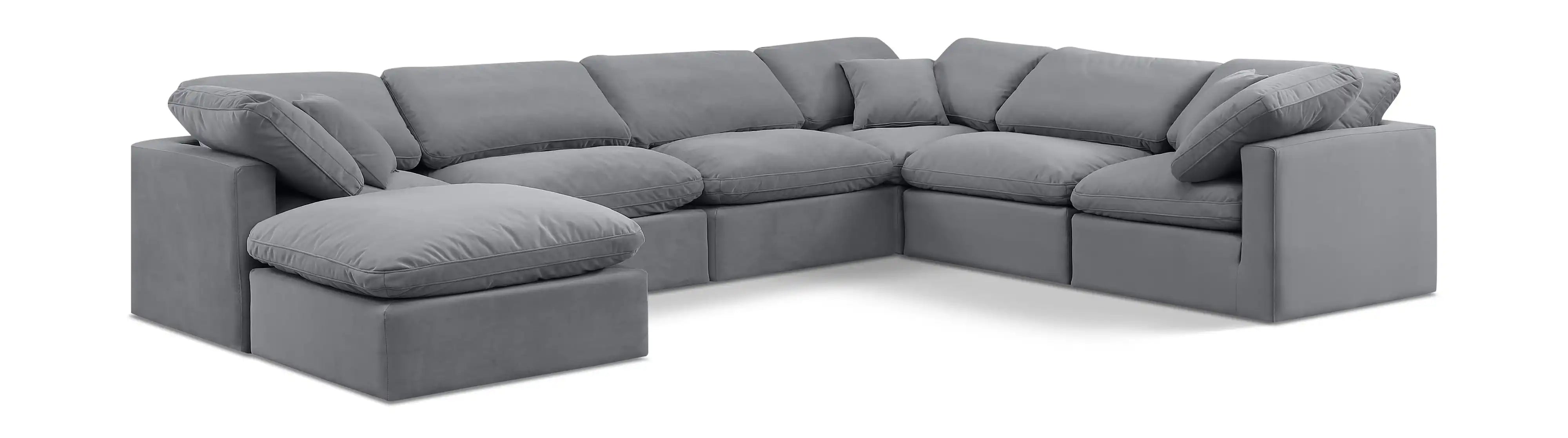 Indulge - Velvet 7 Piece Modular Sectional - Best Buy Furniture