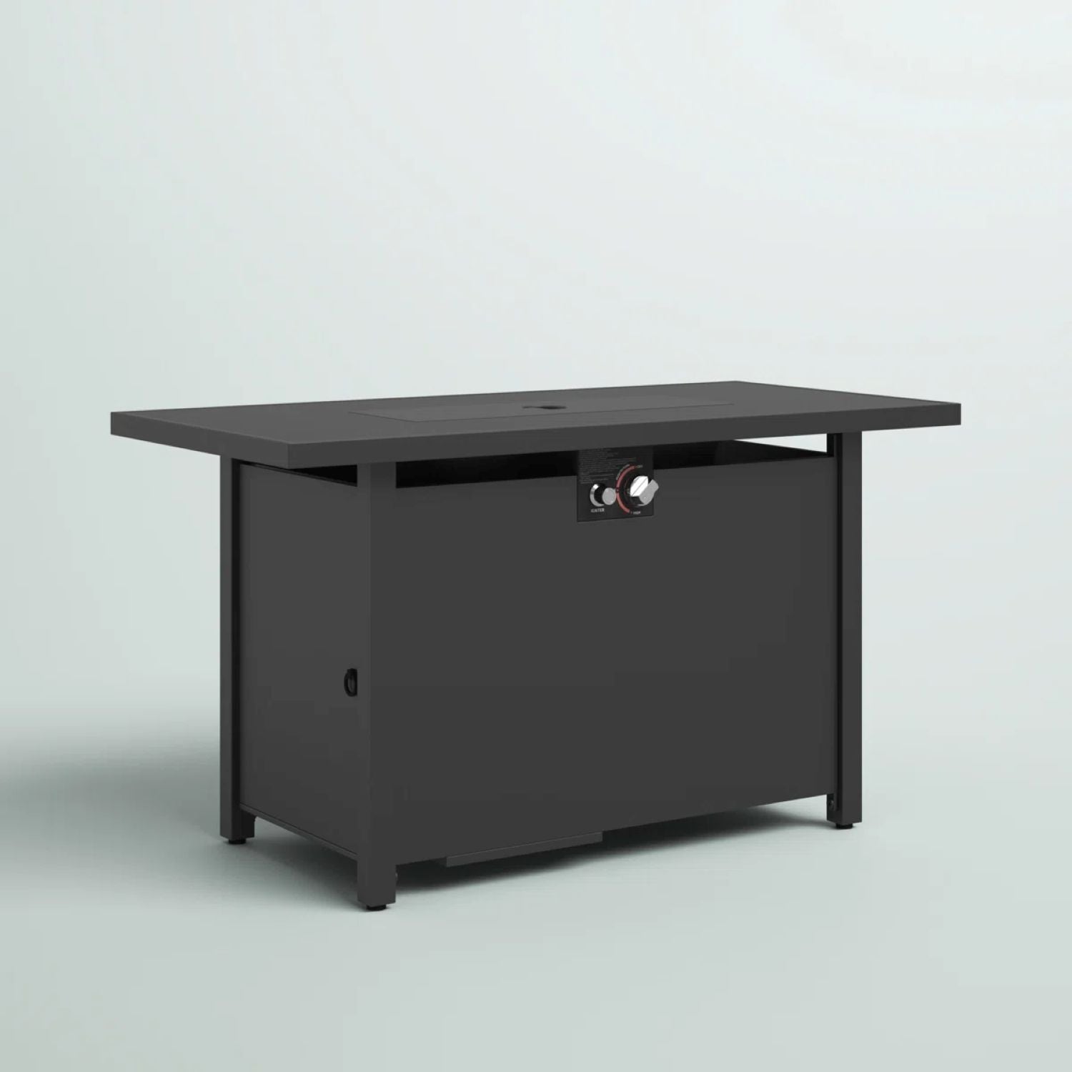 Outdoor Fire Pit Table With Lid - Dark Gray - Best Buy Furniture