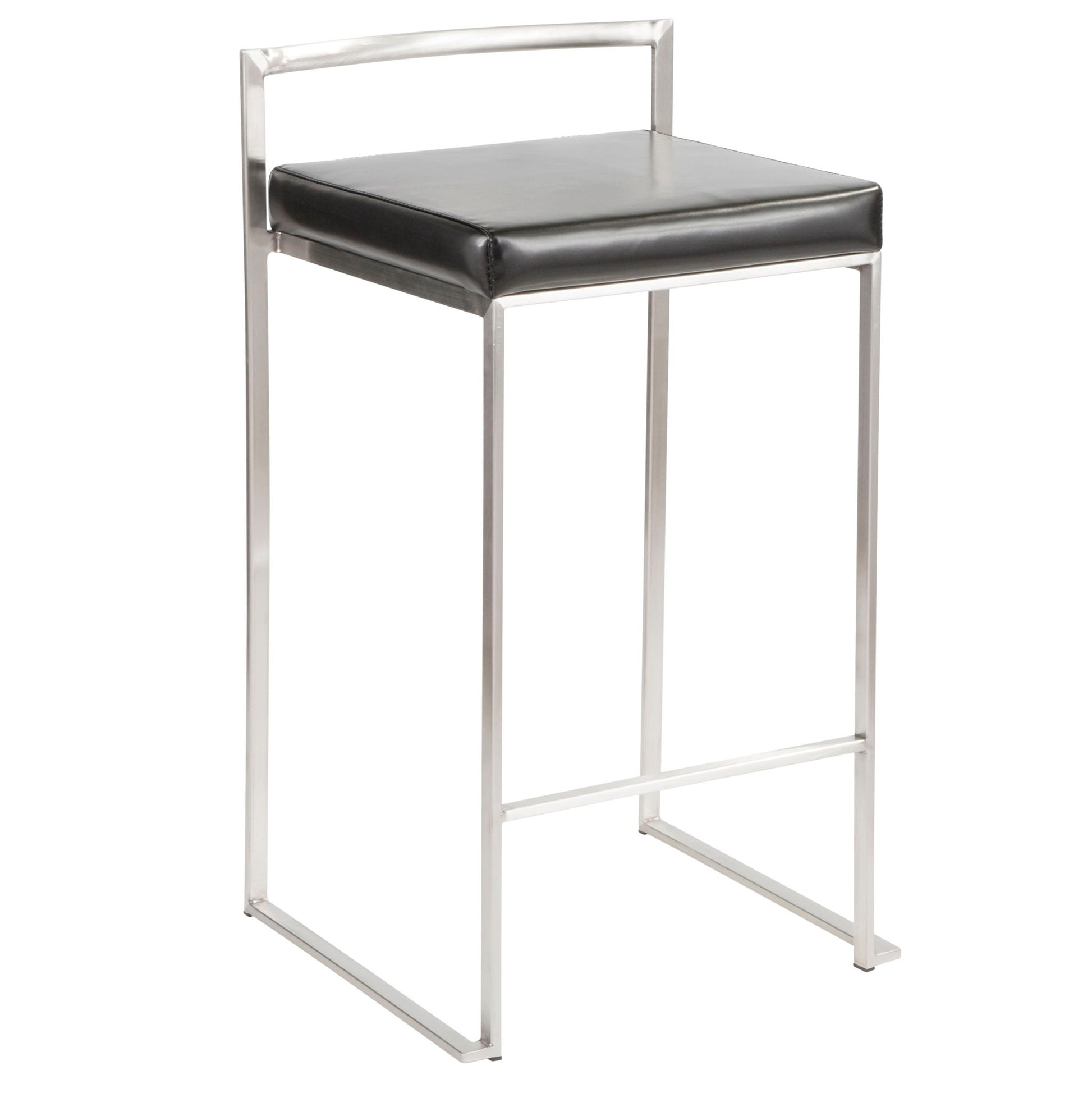 Fuji - Contemporary, Stackable Elegant Counter Stool (Set of 2) - Best Buy Furniture