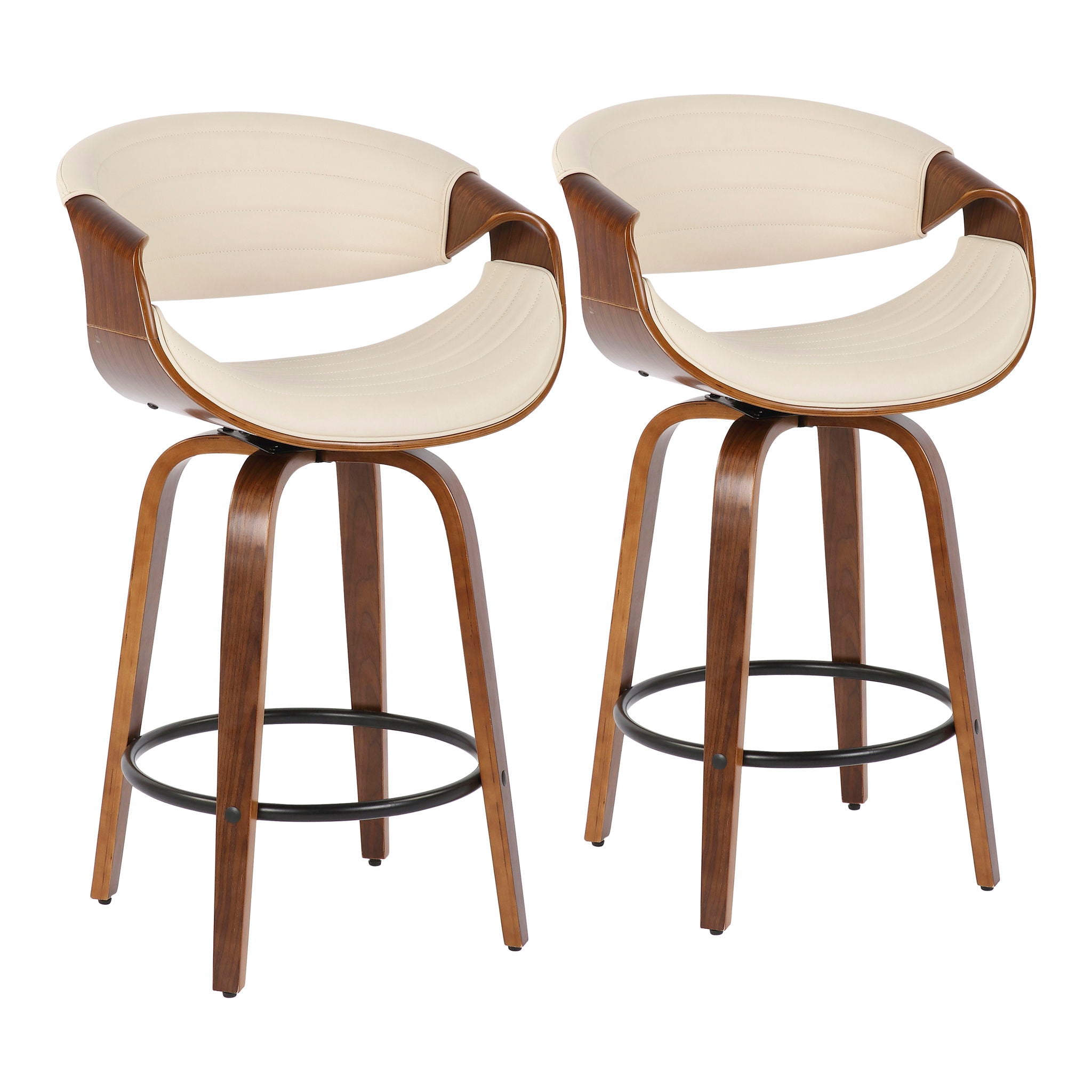 Symphony - Mid Century Stylish Design Modern Counter Stool (Set of 2) - Best Buy Furniture