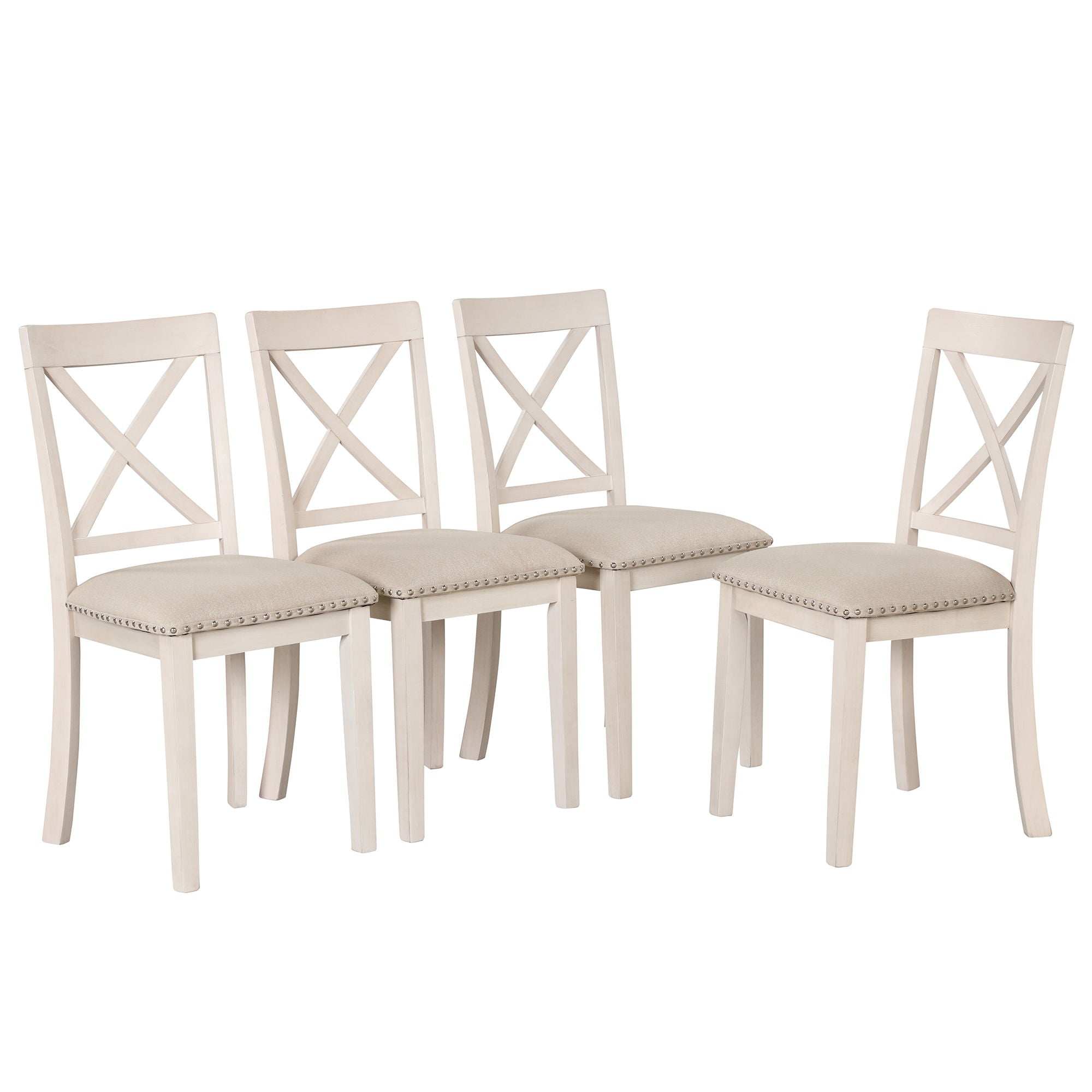 Modern Dining Table Set For 4, Round Table And 4 Kitchen Room Chairs, 5 Piece Kitchen Table Set For Dining Room, Dinette, Breakfast Nook - Best Buy Furniture