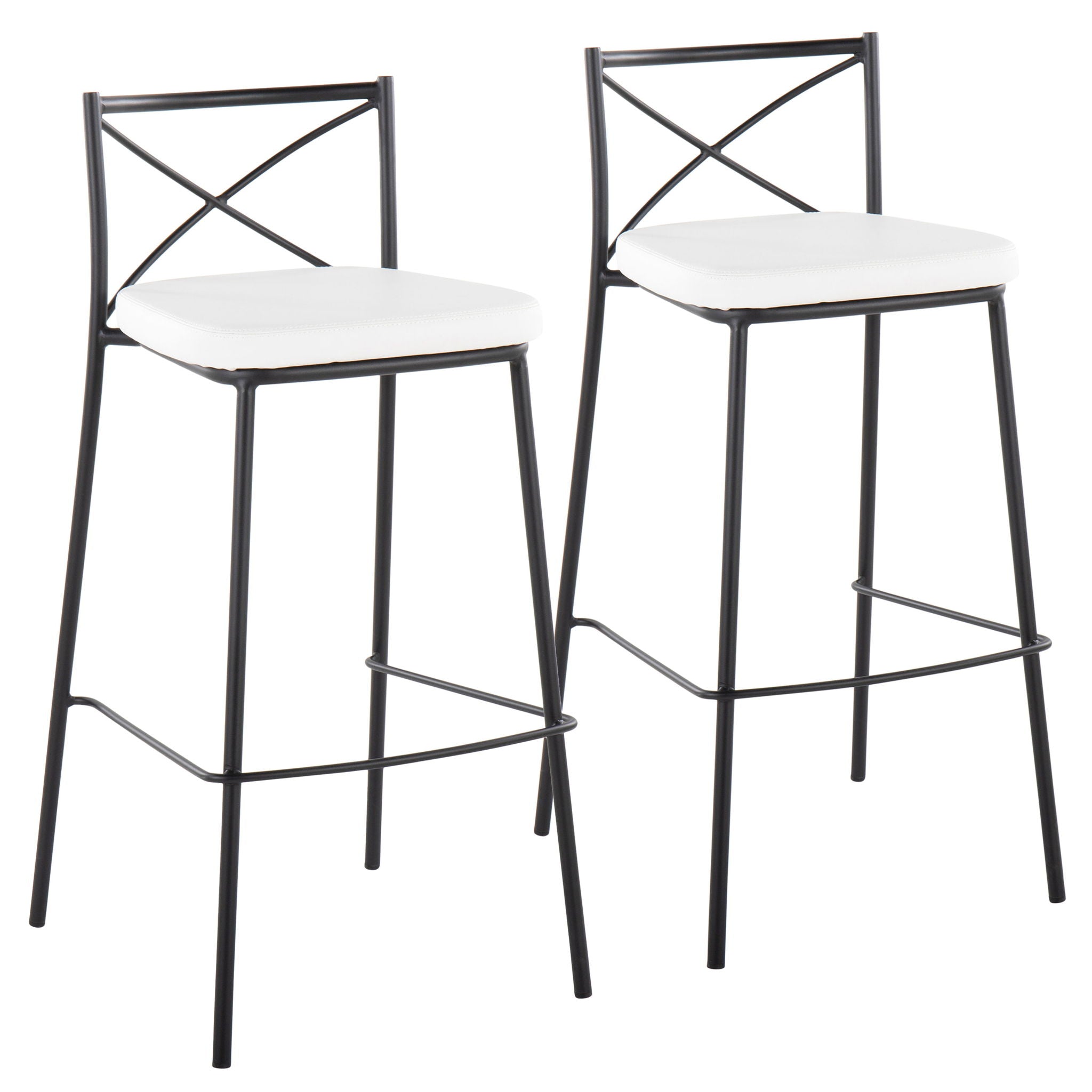 Modern Charlotte - Contemporary Fixed Height Barstool (Set of 2) - Best Buy Furniture