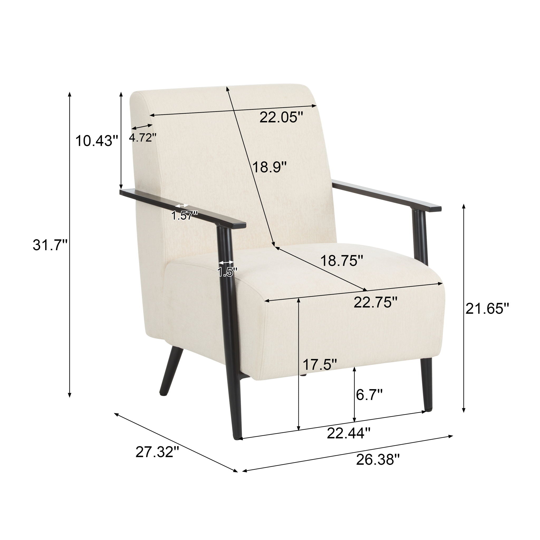 Modern Lounge Chair With Polyester Upholstery - Best Buy Furniture