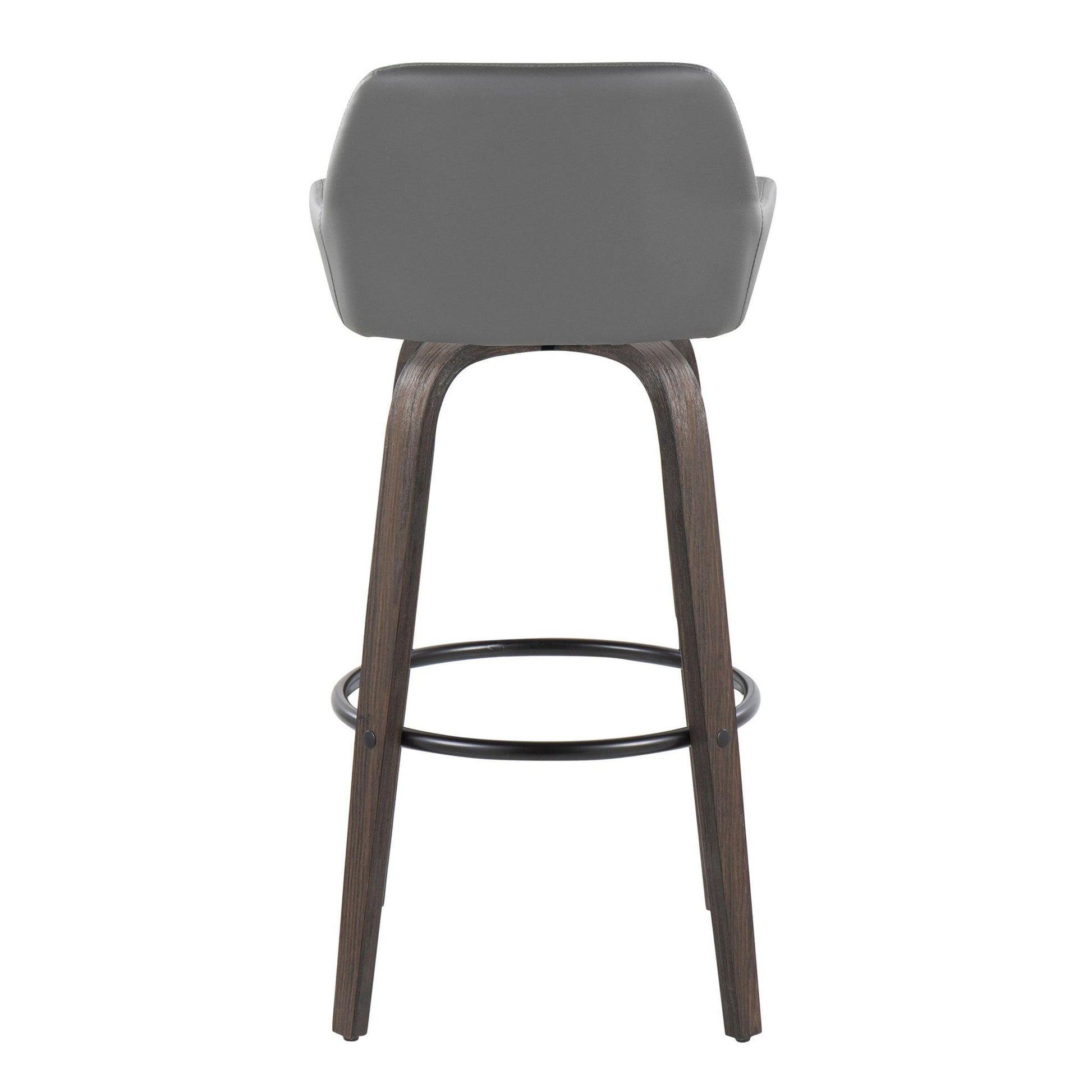Daniella - Contemporary Fixed Height, Barstool With Swivel With Round Footrest (Set of 2) - Best Buy Furniture