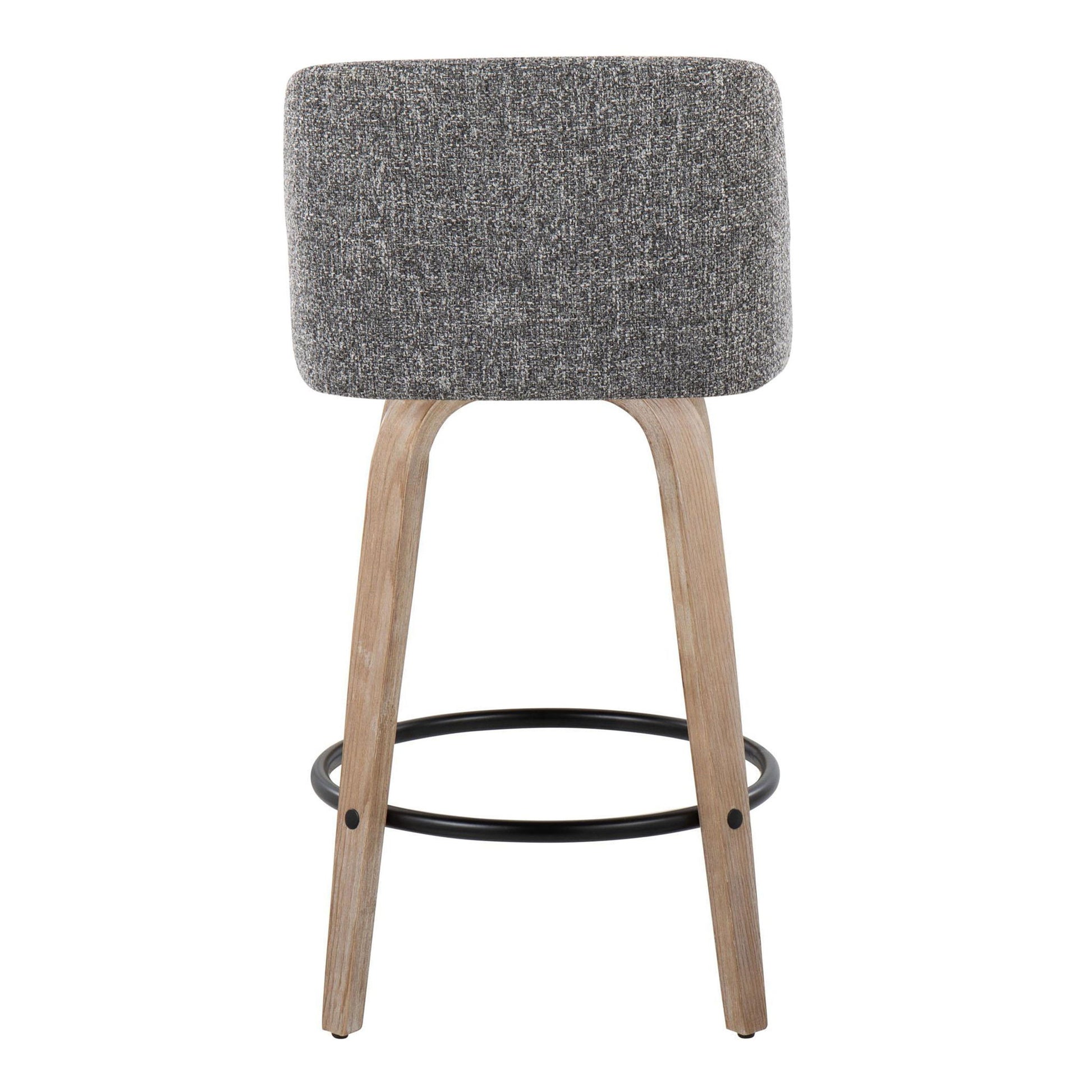 Toriano - Contemporary Fixed-Height Counter Stool & Swivel With Round Footrest (Set of 2) - Best Buy Furniture