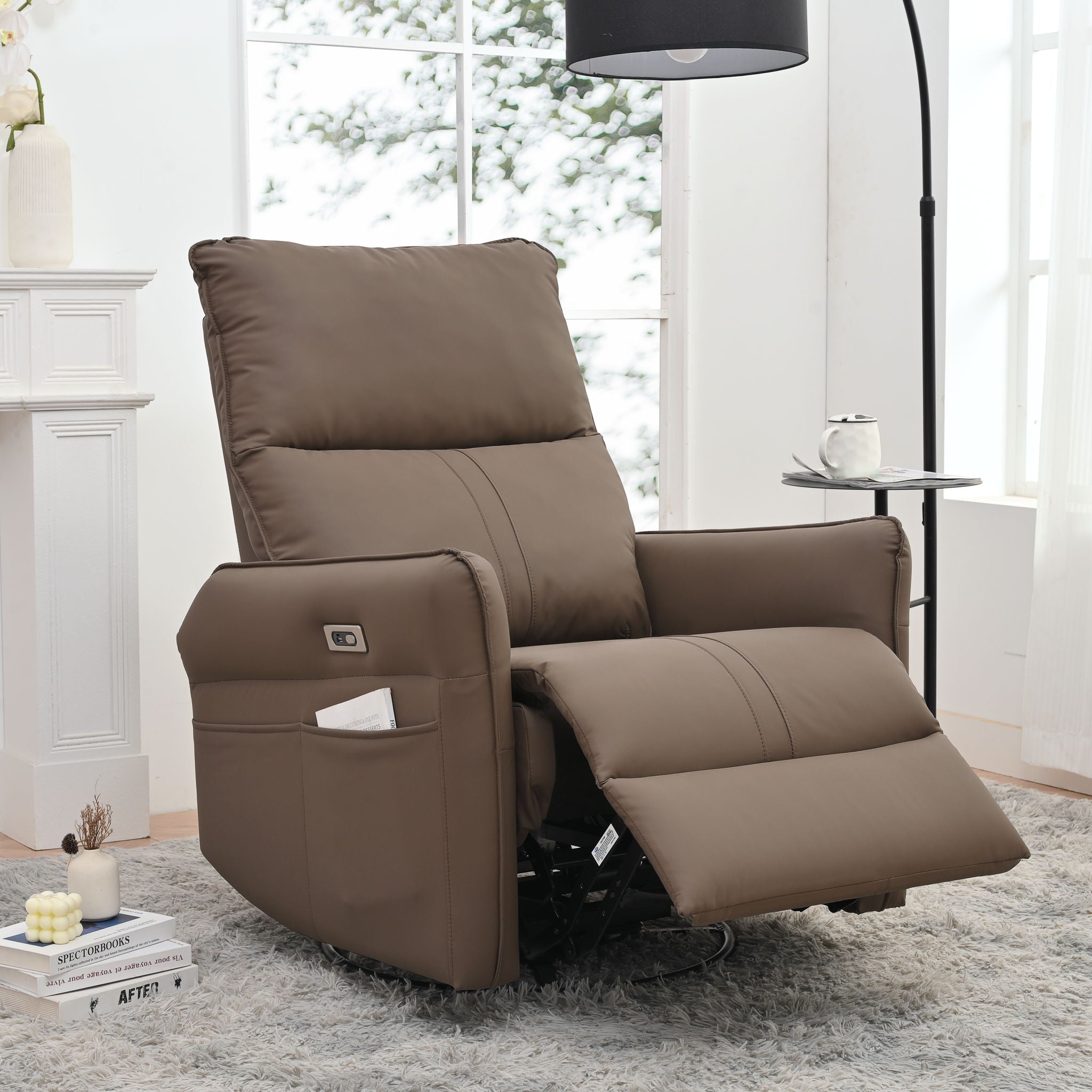 29.92" 270 Power Swivel Rocker Recliner Chair, Electric Glider Reclining Sofa With USB Ports, Power Swivel Glider, Rocking Chair Nursery Recliners For Living Room Bedroom - Best Buy Furniture