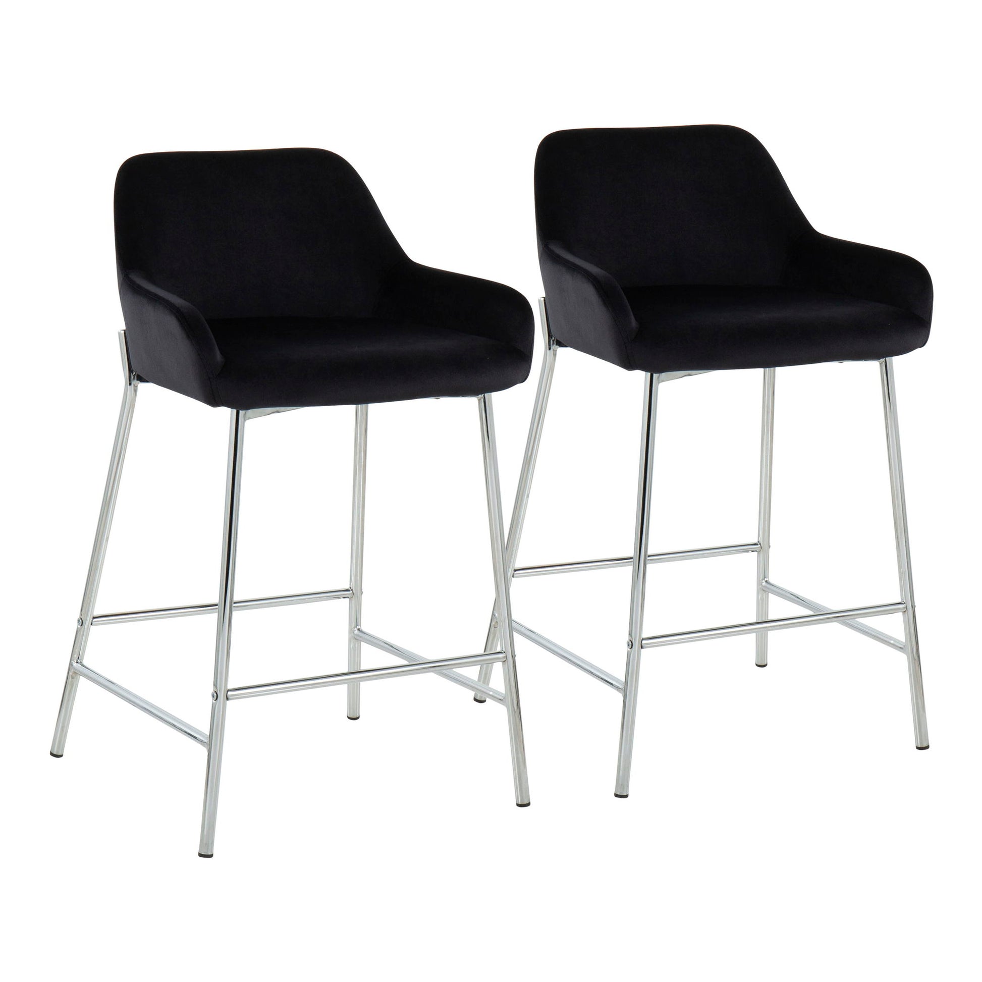 Daniella - Contemporary Fixed Height Counter Stool With Metal Legs (Set of 2) - Best Buy Furniture