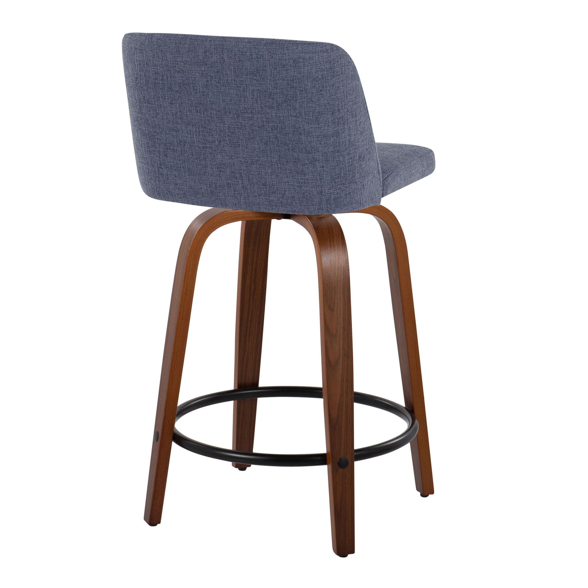 Toriano - Mid Century Modern, Fixed Height Counter Stool & Swivel And Round Footrest (Set of 2) - Best Buy Furniture
