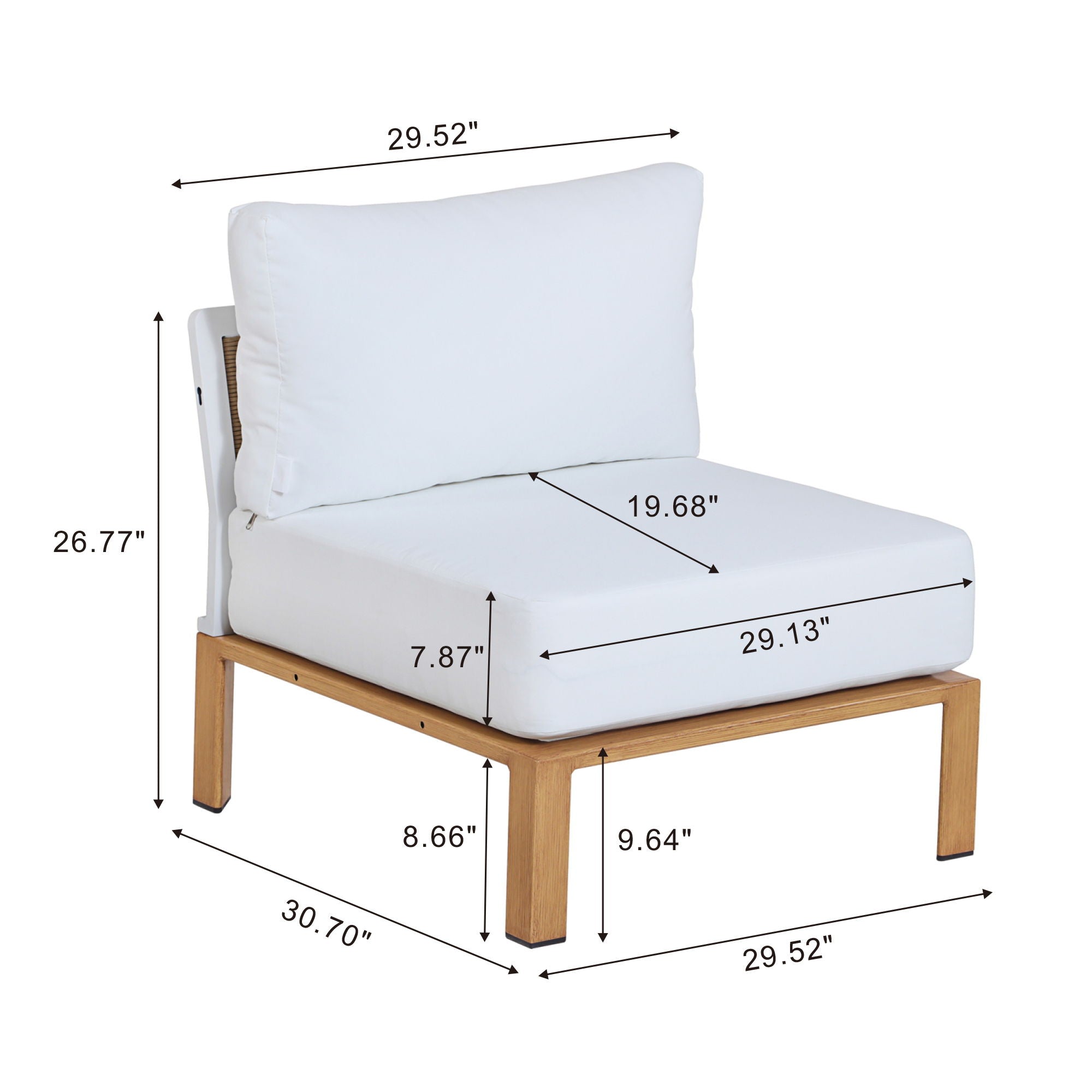 Vine - 4 Piece Outdoor Conversation Set - White