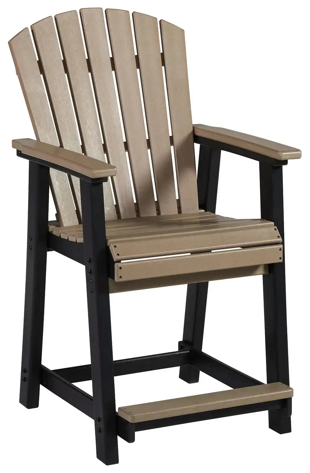 Fairen Trail - Barstool (Set of 2) - Black / Driftwood - Best Buy Furniture