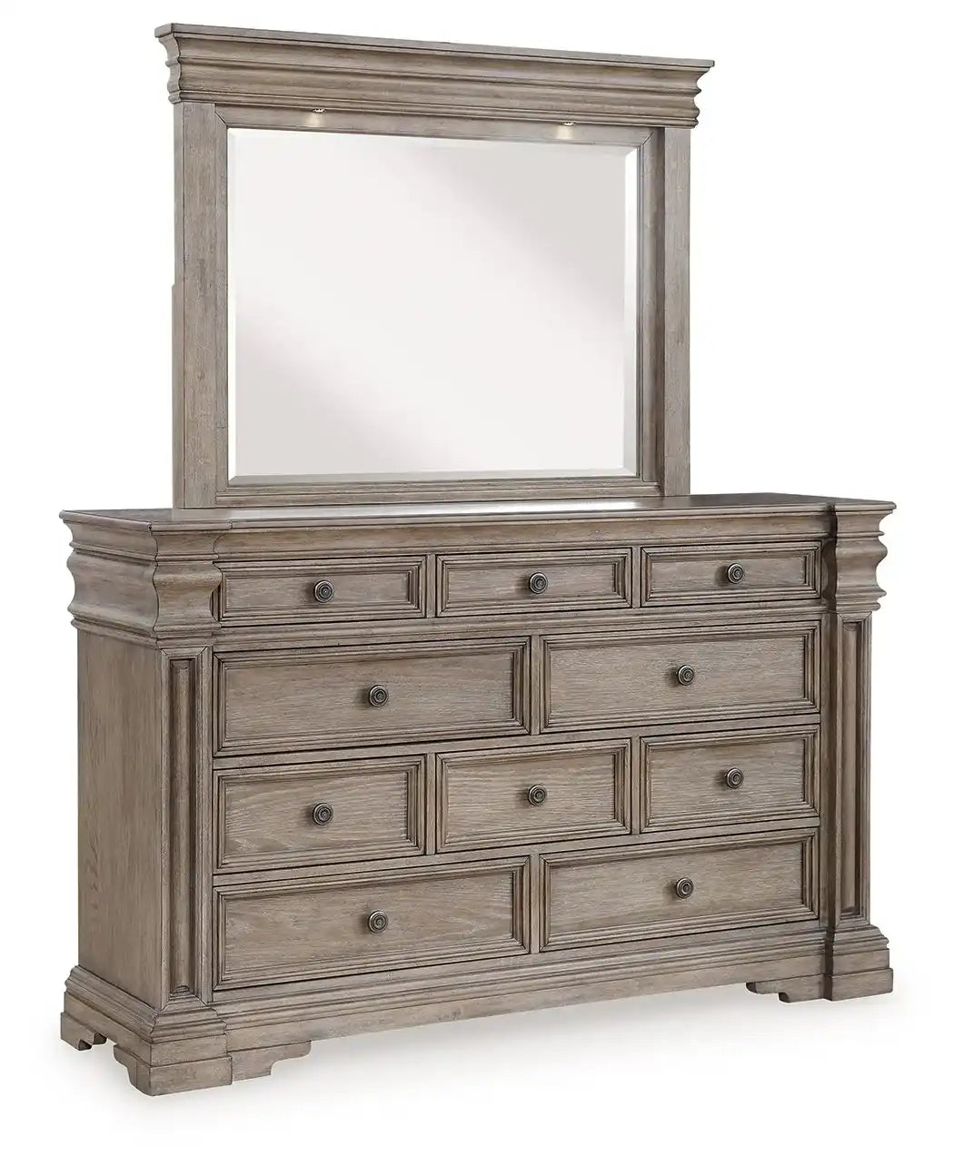 Blairhurst - Dresser And Mirror - Light Grayish Brown - Best Buy Furniture