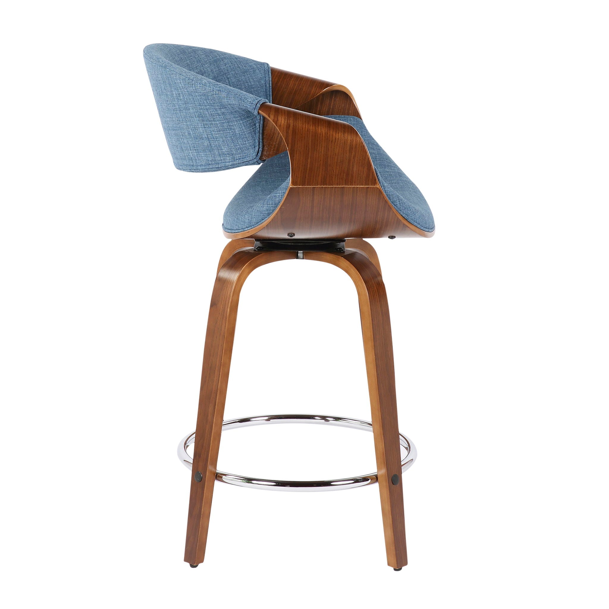 Curvini - Mid Century Modern Counter Stool (Set of 2) - Best Buy Furniture