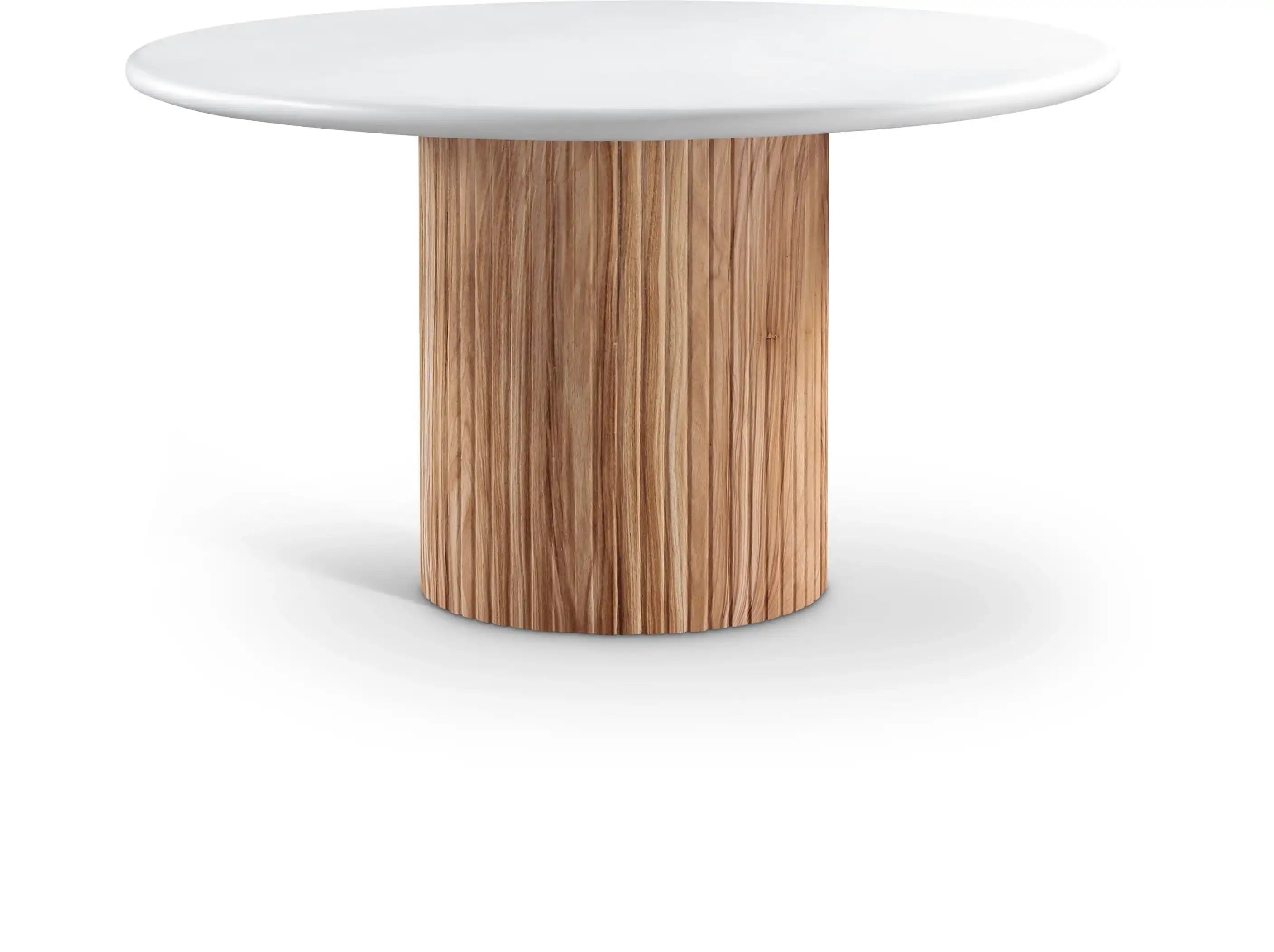 Sanremo - Concrete 53" Finished Concrete Indoor / Outdoor Dining Table - White - Best Buy Furniture