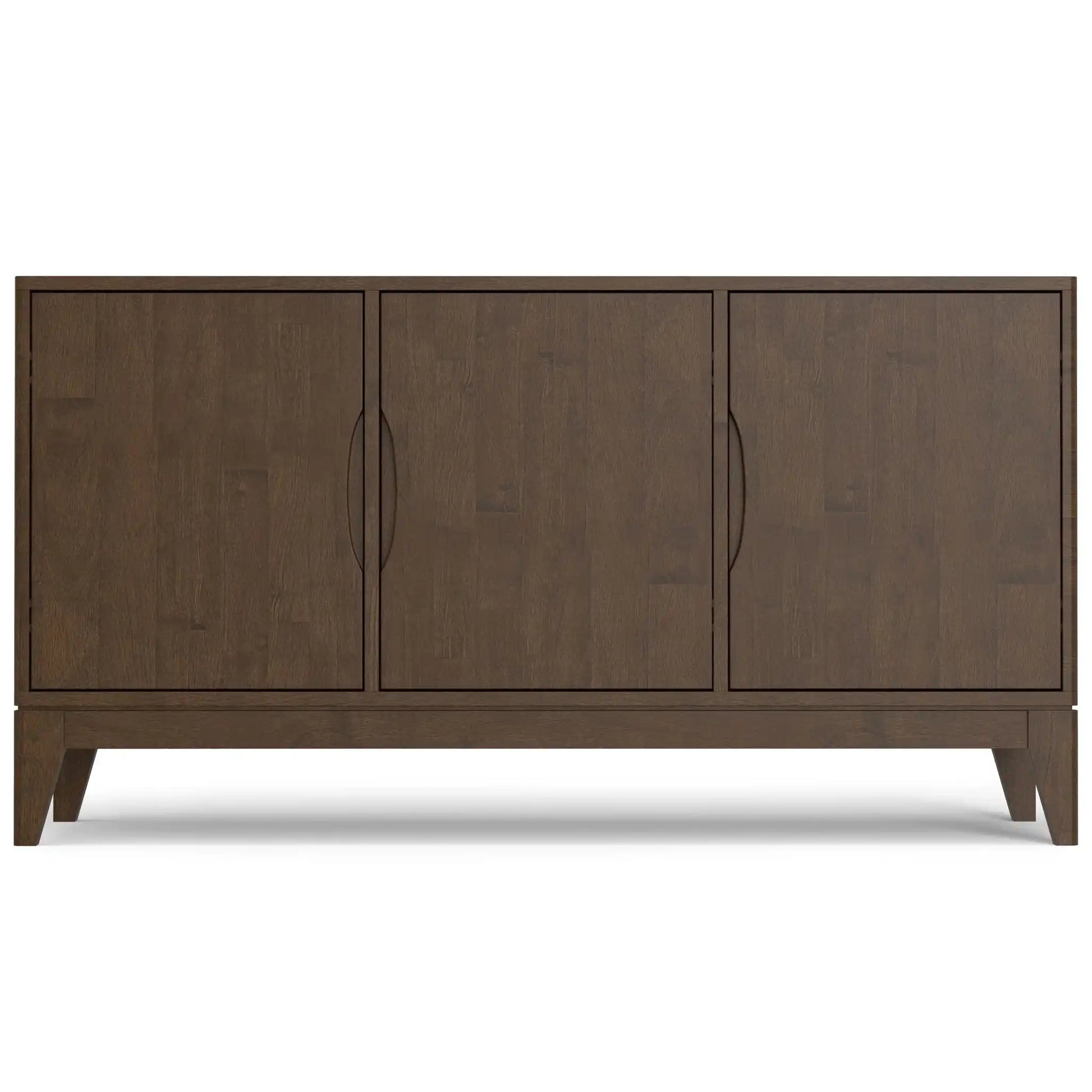Harper - 3 Door Sideboard Buffet / Storage Cabinet - Walnut Brown - Best Buy Furniture