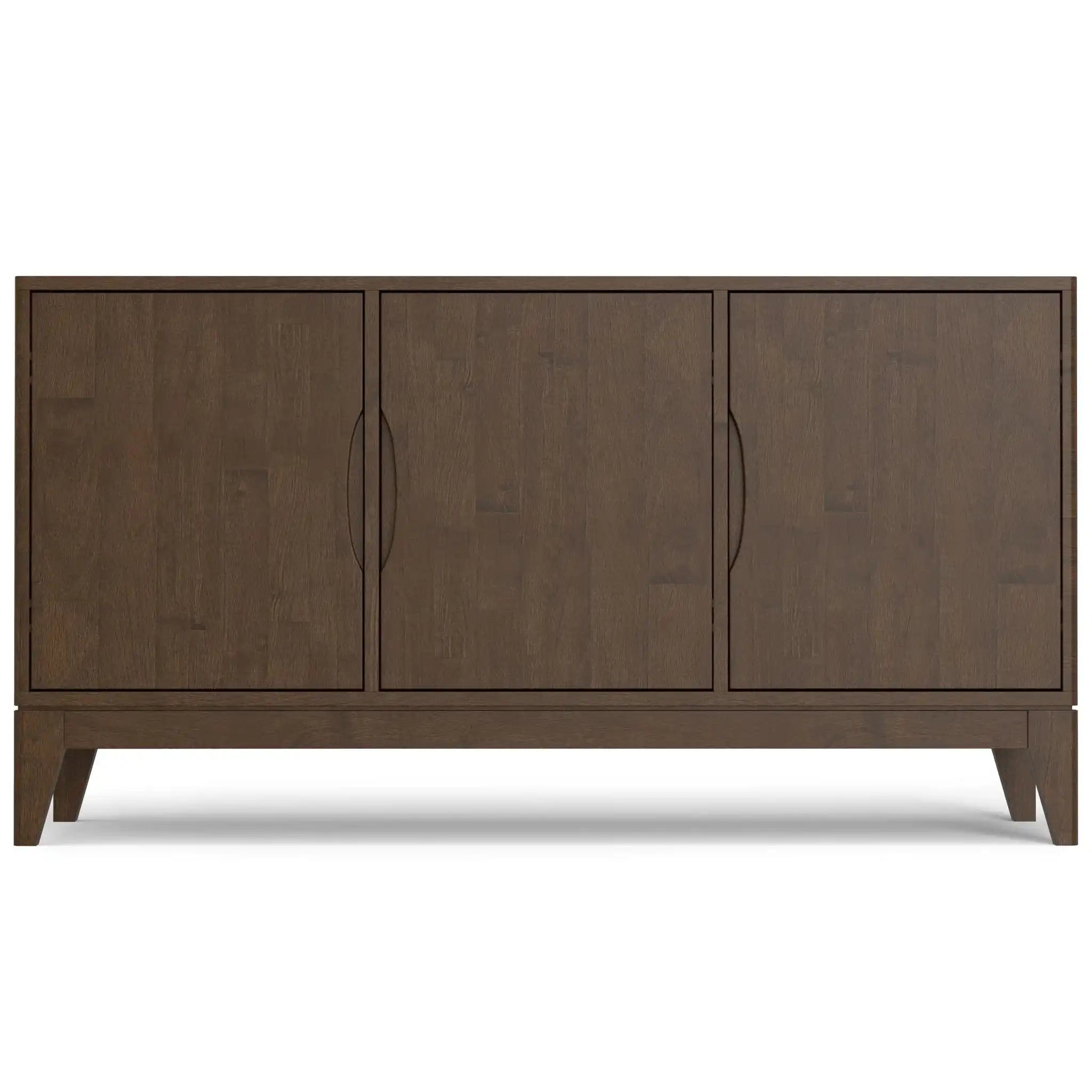 Harper - 3 Door Sideboard Buffet / Storage Cabinet - Walnut Brown - Best Buy Furniture