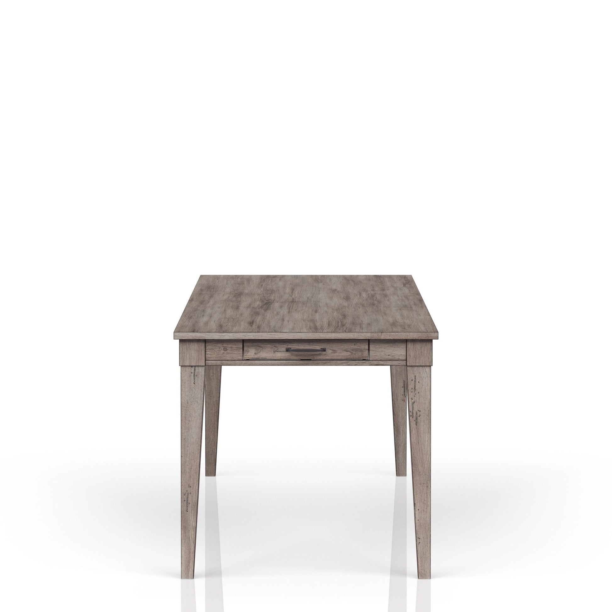 Rustic Dining Table Two Storage Drawers And Leaf - Gray - Best Buy Furniture