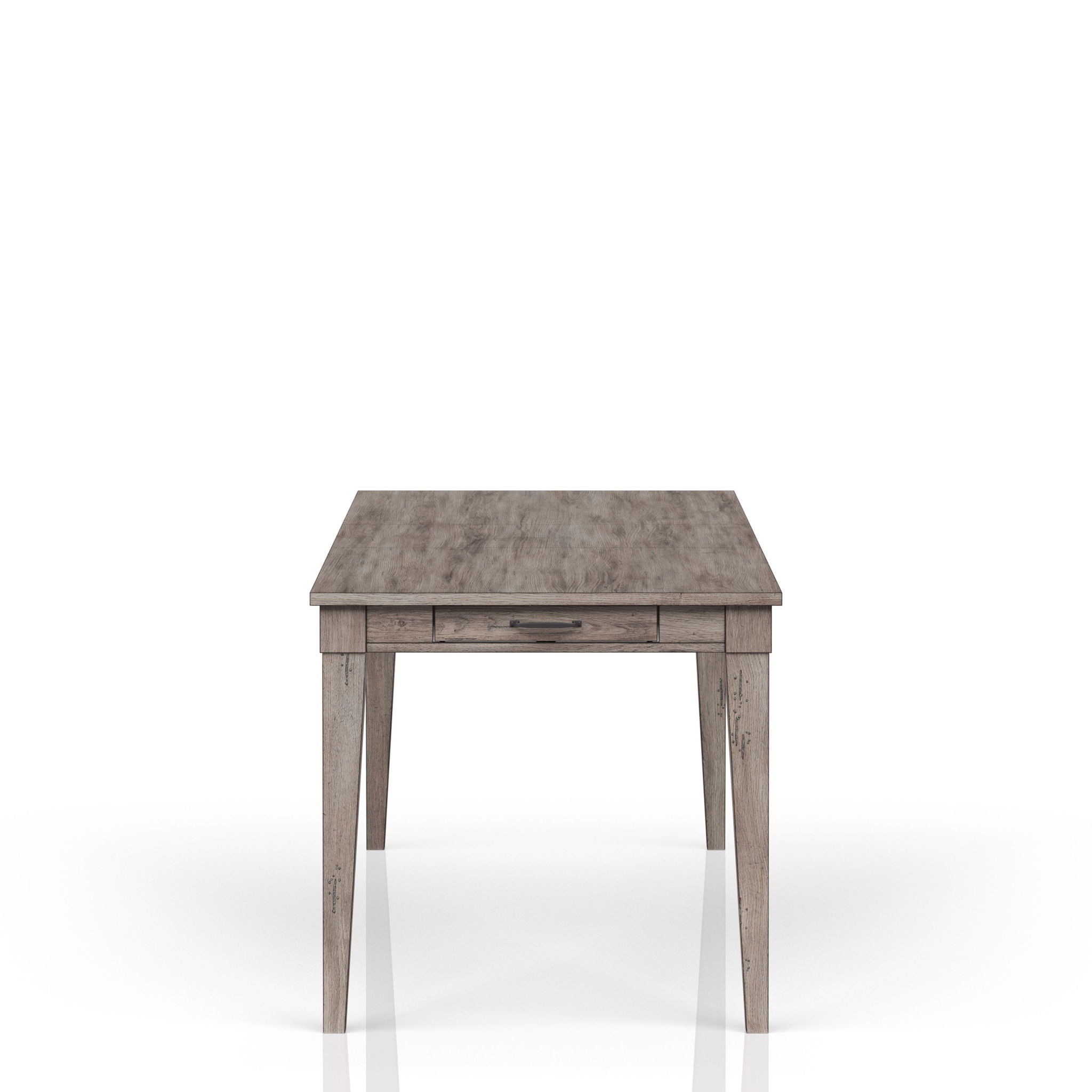 Rustic Dining Table Two Storage Drawers And Leaf - Gray - Best Buy Furniture