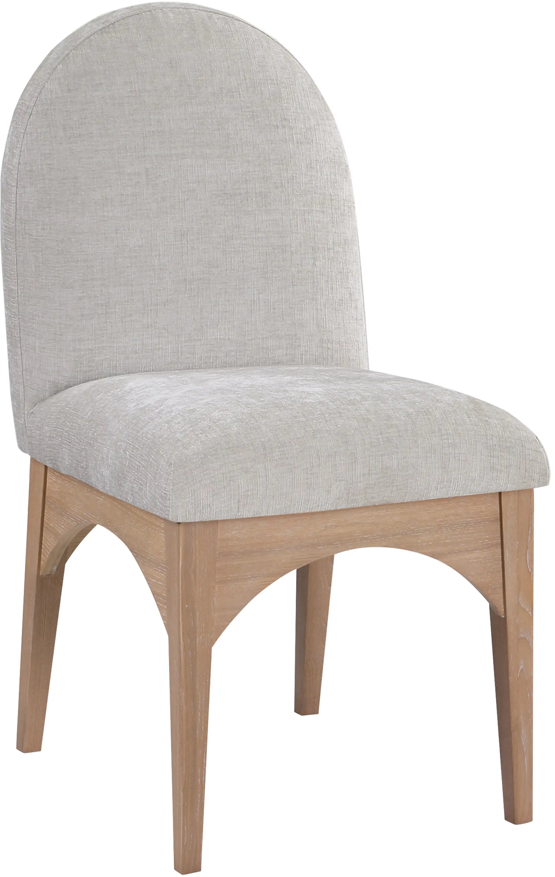 Waldorf - Chenille Dining Side Chair With Natural Legs - Best Buy Furniture