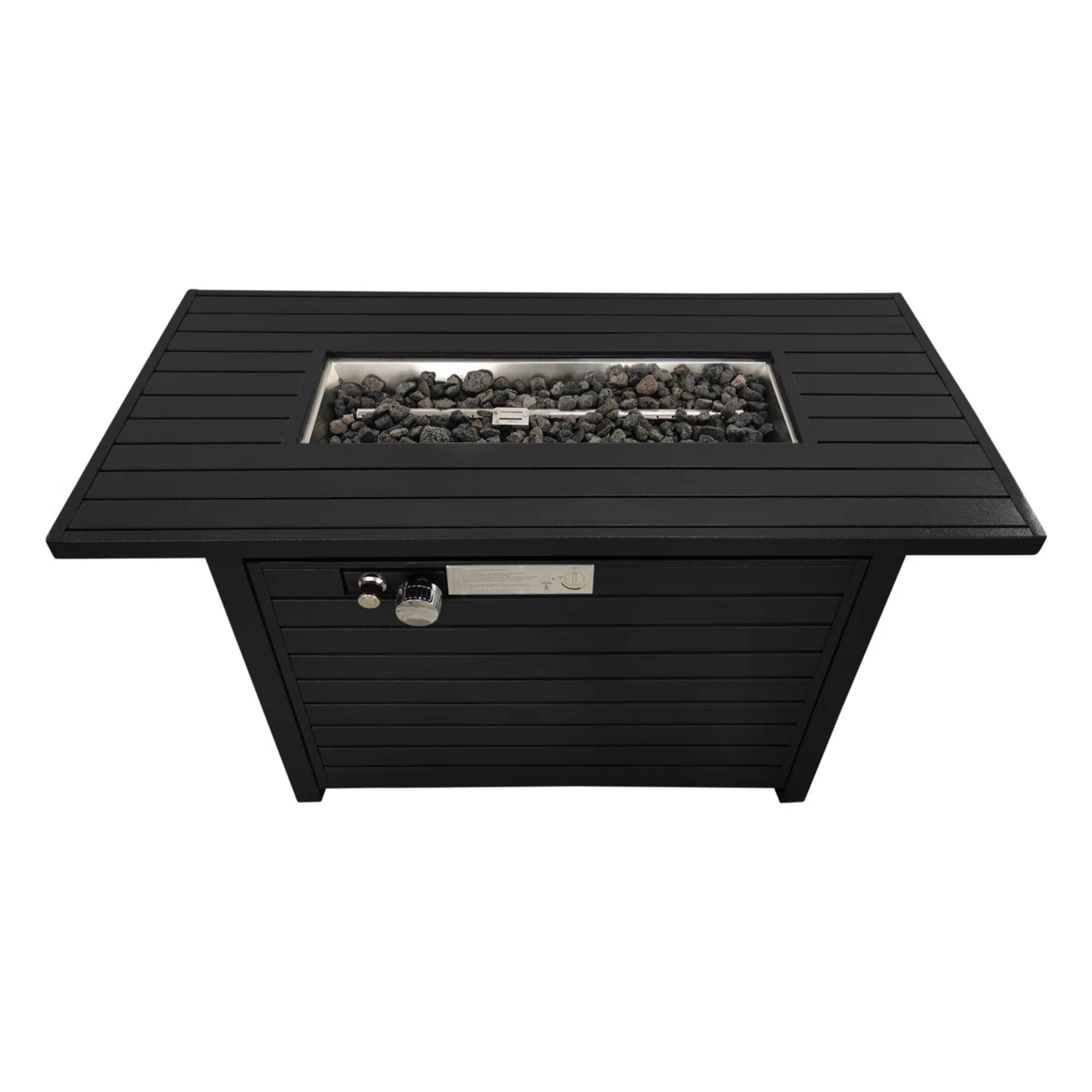 Outdoor Fire Pit Table & Lid - Black - Best Buy Furniture