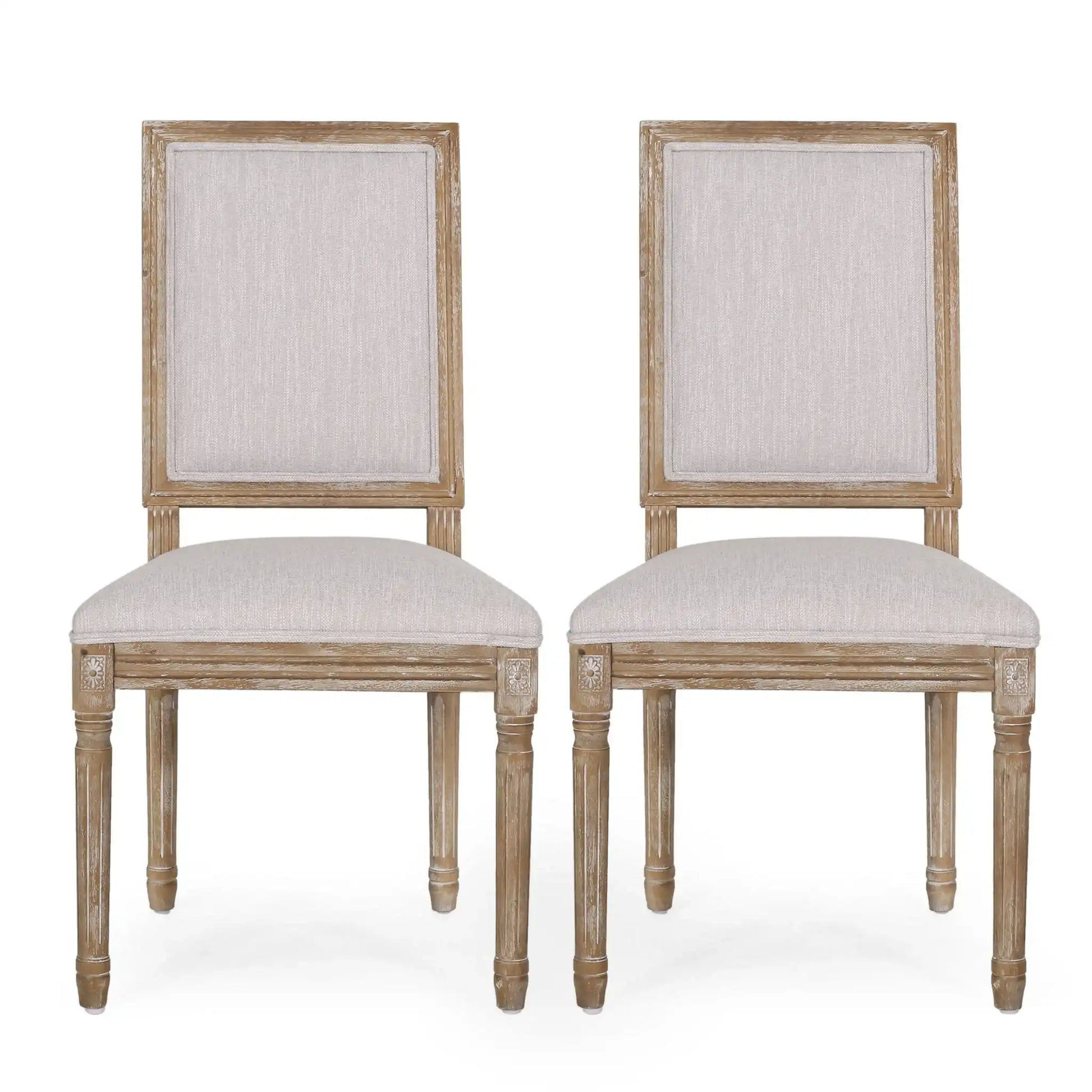 French Country Style Dining Chair With Upholstered Seating And Fluted Legs - Best Buy Furniture