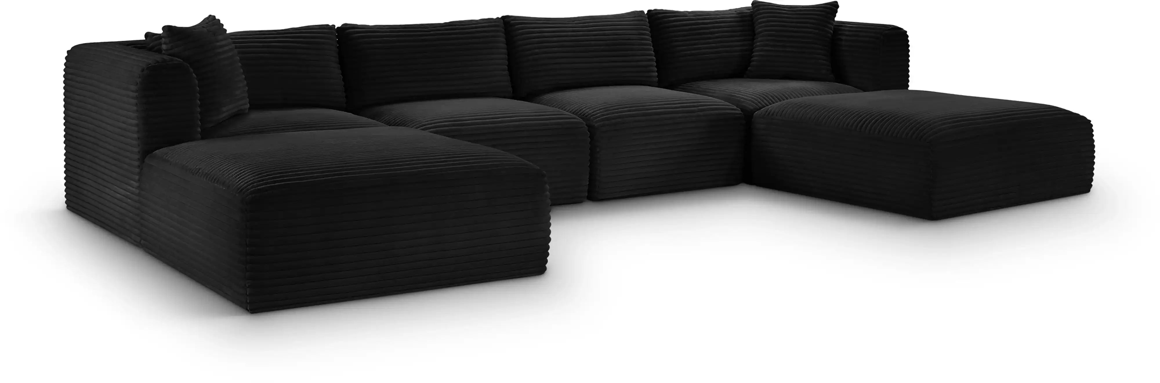 Shaggy - 6 Piece Modular Sectional With 2 Ottomans - Best Buy Furniture