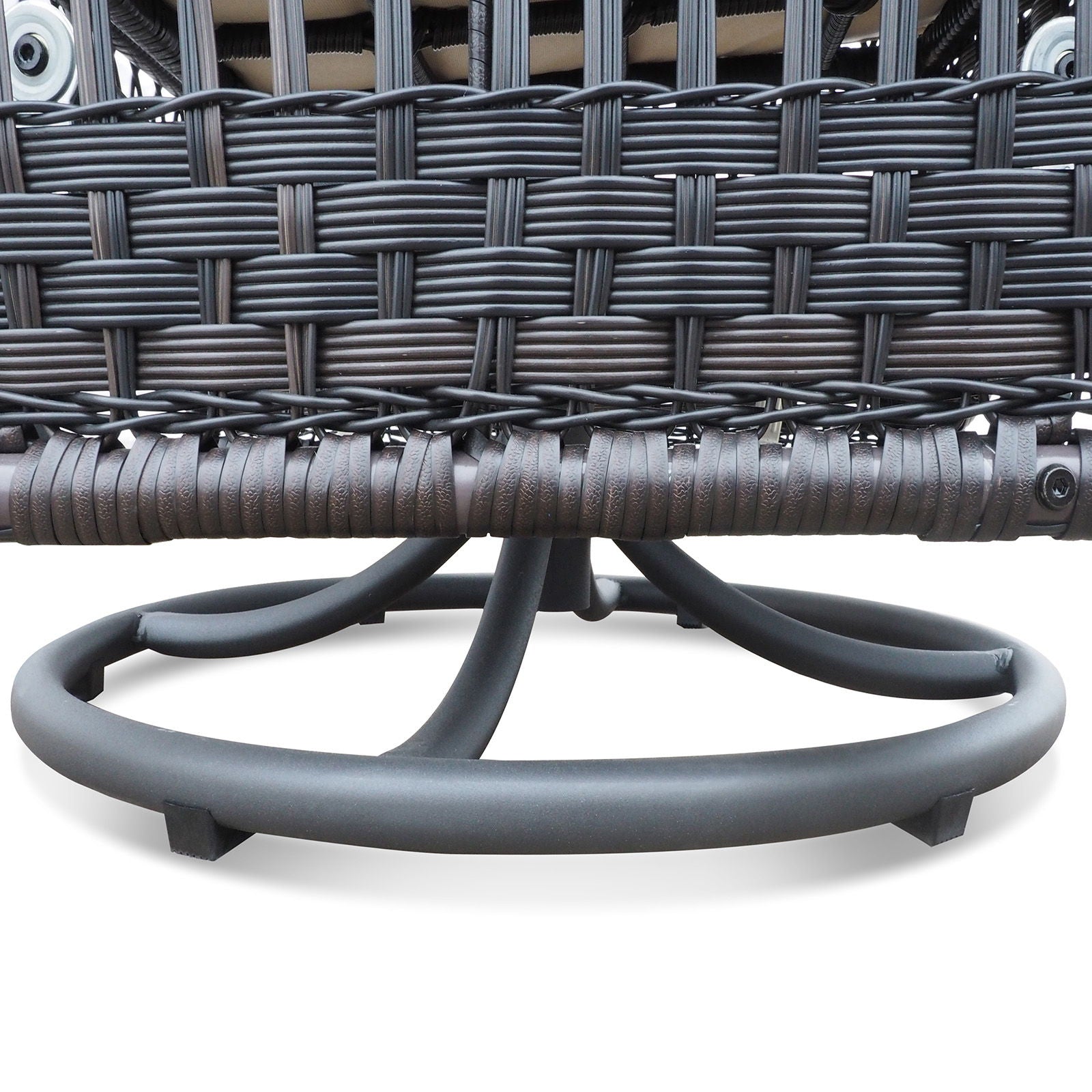 3 Pieces Conversation Set, Outdoor Wicker Rocker Swivel Patio Bistro Set, Rocking Chair With Glass Top Side Table - Best Buy Furniture