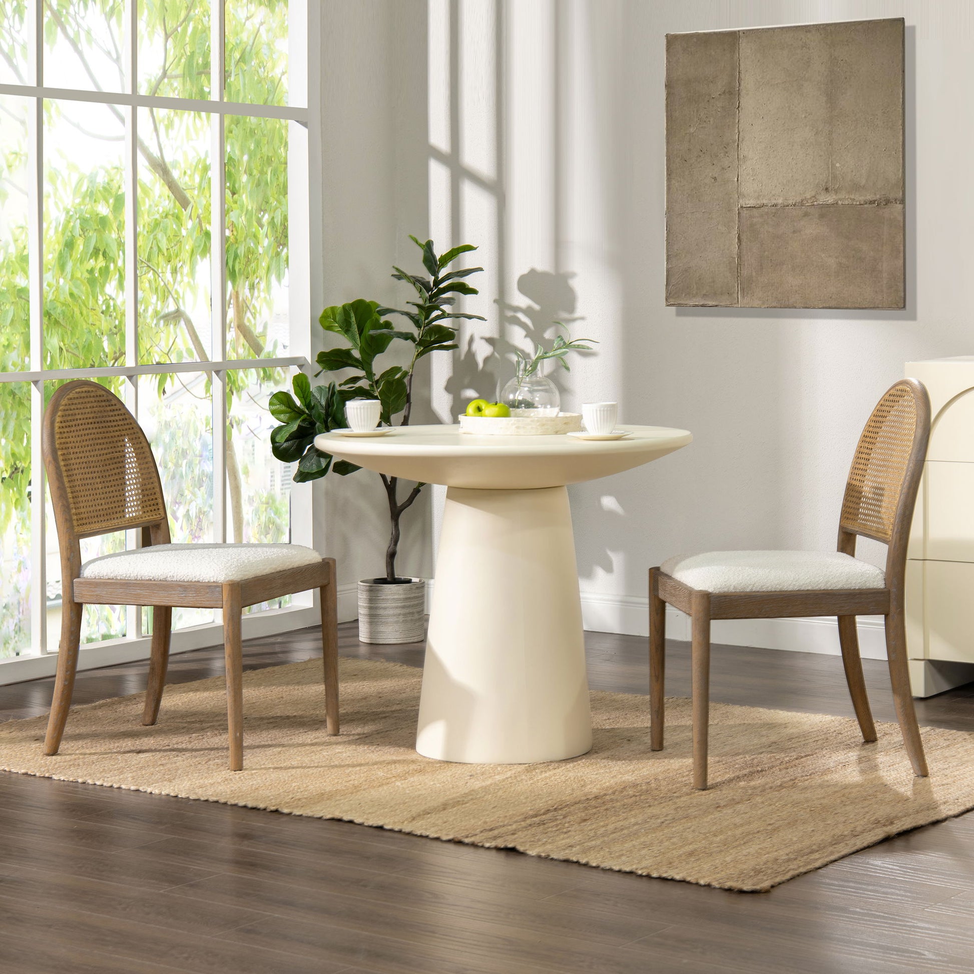 Panama - Curved Cane Side Dining Chair (Set of 2) - Best Buy Furniture