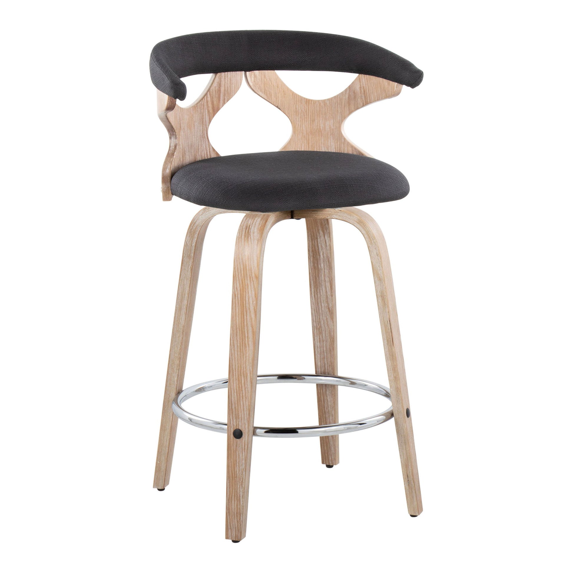 Gardenia - Mid Century Modern Fixed Height Counter Stool With Swivel (Set of 2) - Best Buy Furniture