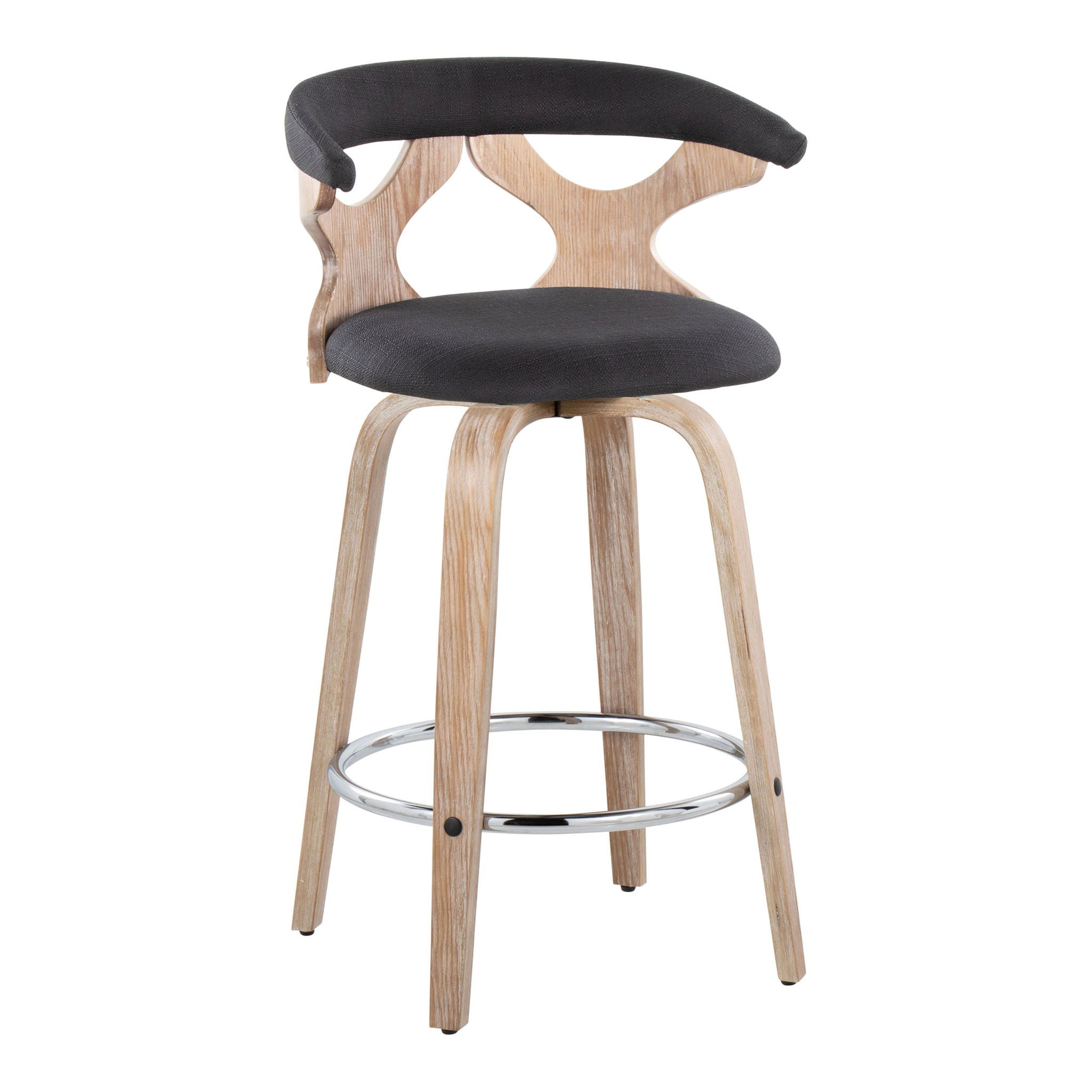 Gardenia - Mid Century Modern Fixed Height Counter Stool With Swivel (Set of 2) - Best Buy Furniture