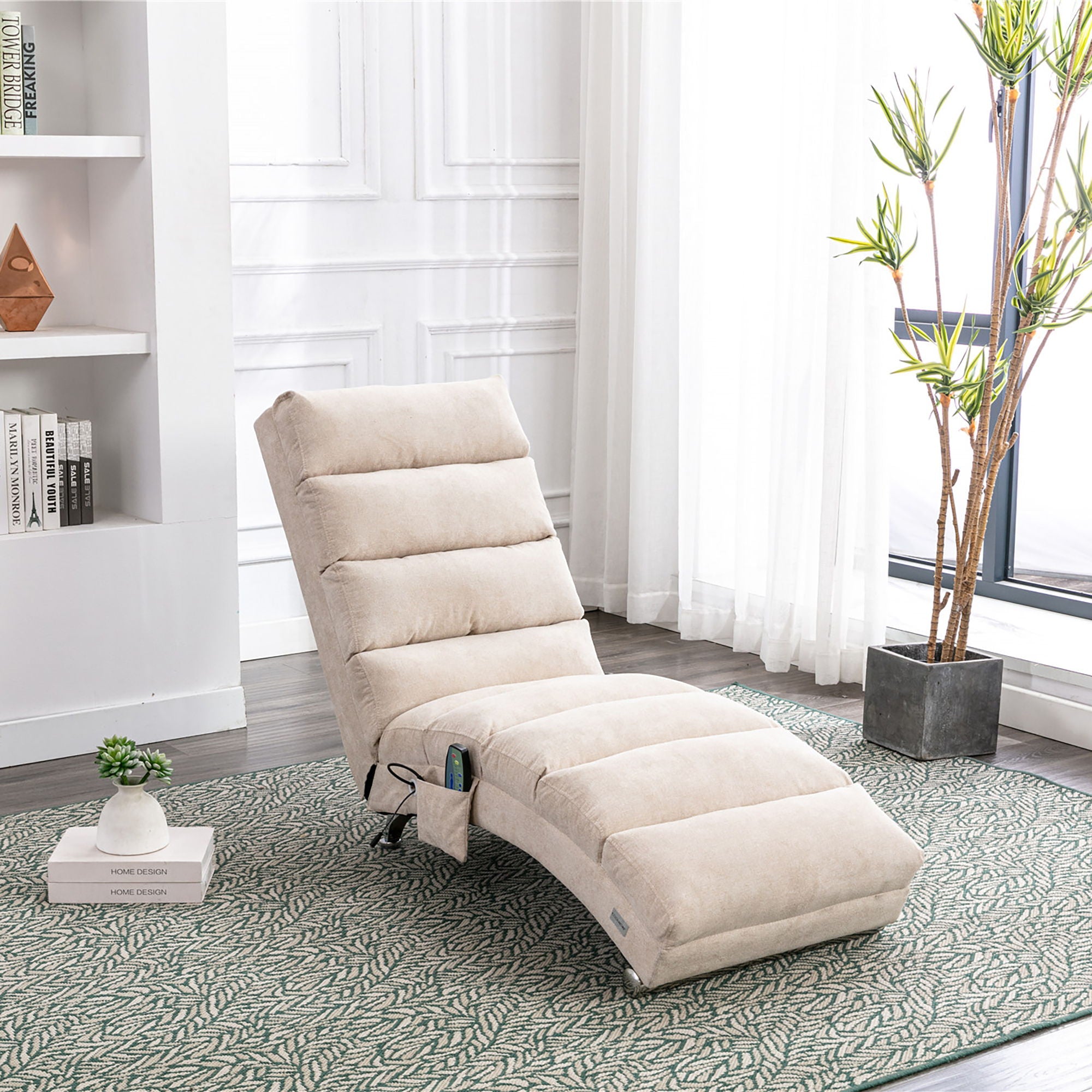 Massage Chaise Lounge Indoor With Remote Control, Ergonomic Electric Massage Lounger - Best Buy Furniture