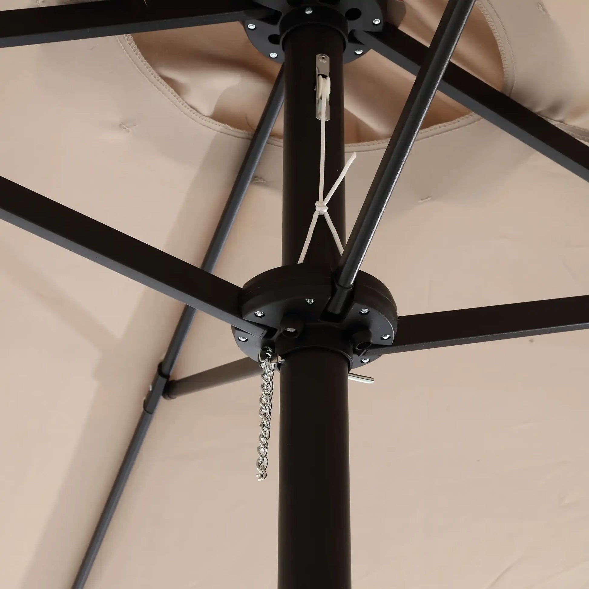 14.8 Ft Double Sided Outdoor Umbrella Rectangular Large with Crank ( khaki ) - Best Buy Furniture
